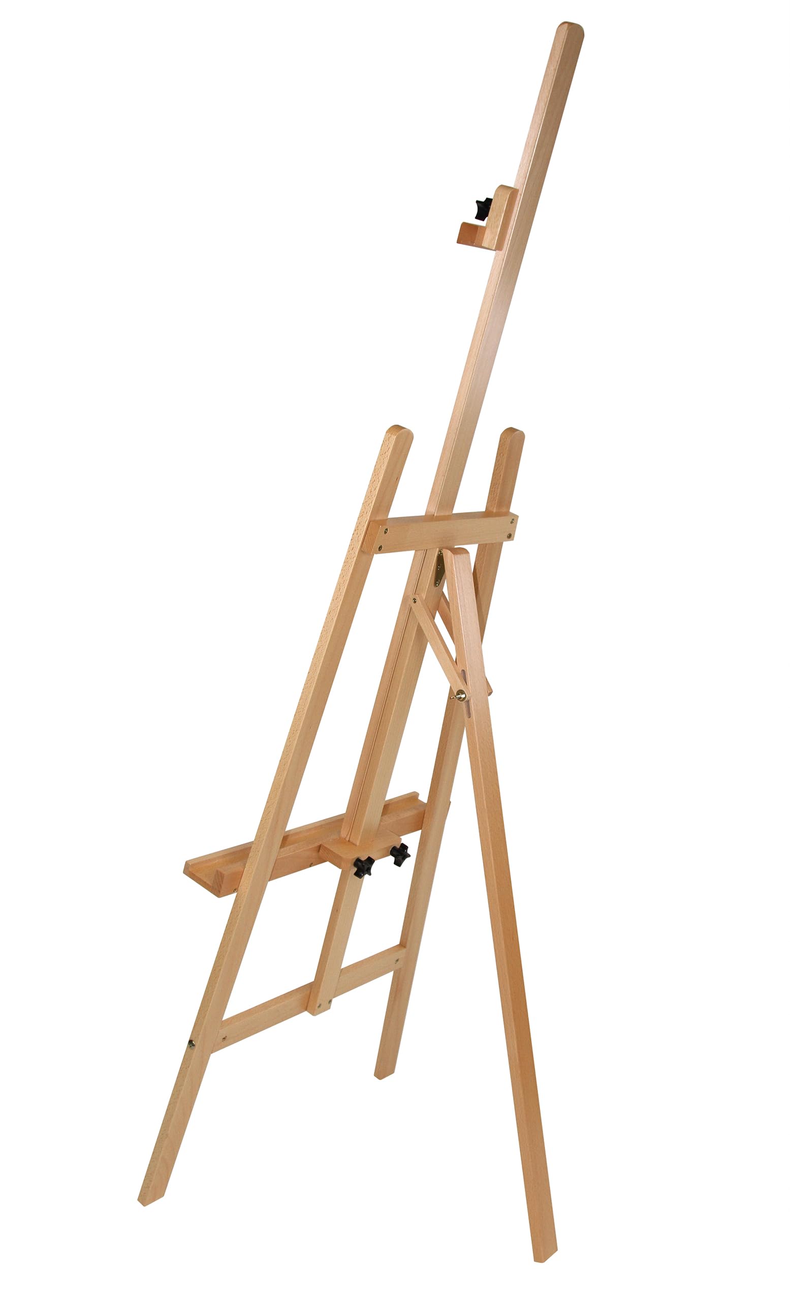 Paintersisters Staffelei PORTO 57x193 Buchenholz mit Malauflage Leinwände bis 106cm, Studio-Staffelei aus Buche Vollholz