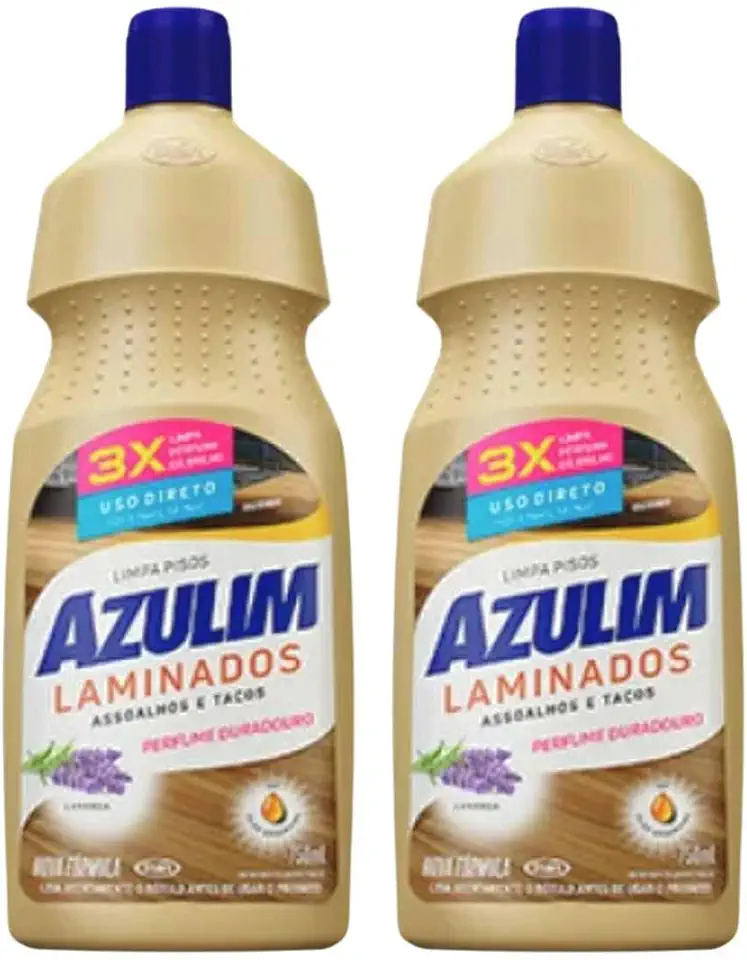 Kit com 2 Limpadores de Pisos Laminados Azulim, 750ml, Aroma de Lavanda