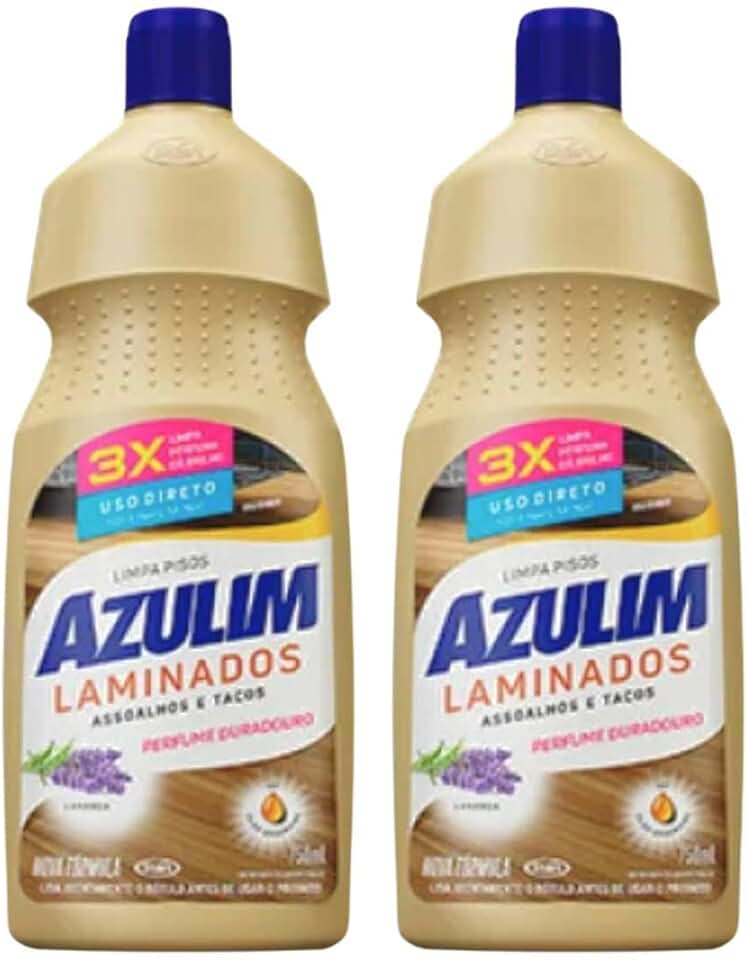 Kit com 2 Limpadores de Pisos Laminados Azulim, 750ml, Aroma de Lavanda