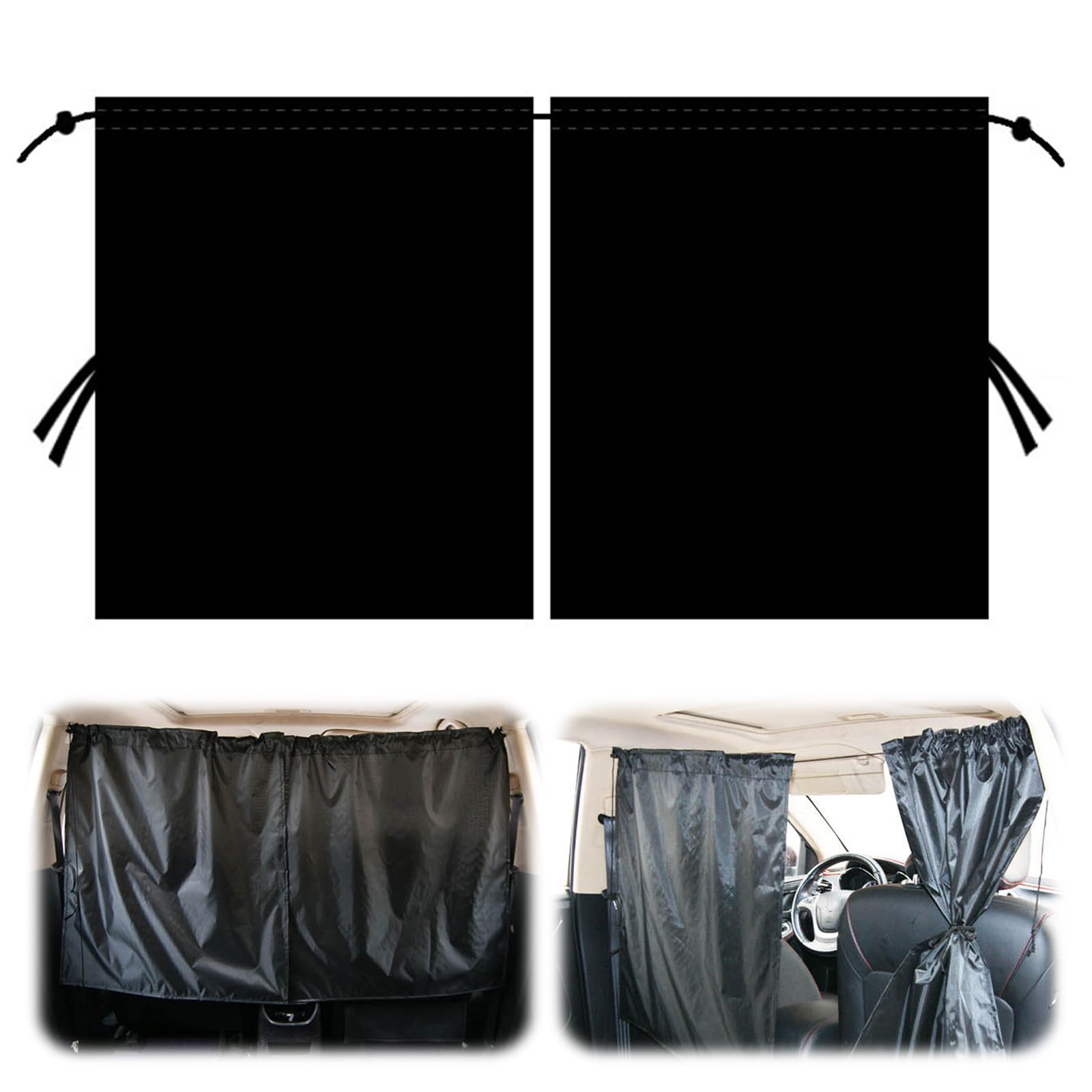 XQMMGO Car Divider Curtains, Sun Protection, 140 x 80 cm Rear Window Curtain, Divider Curtain, Compatible with All Vehicles