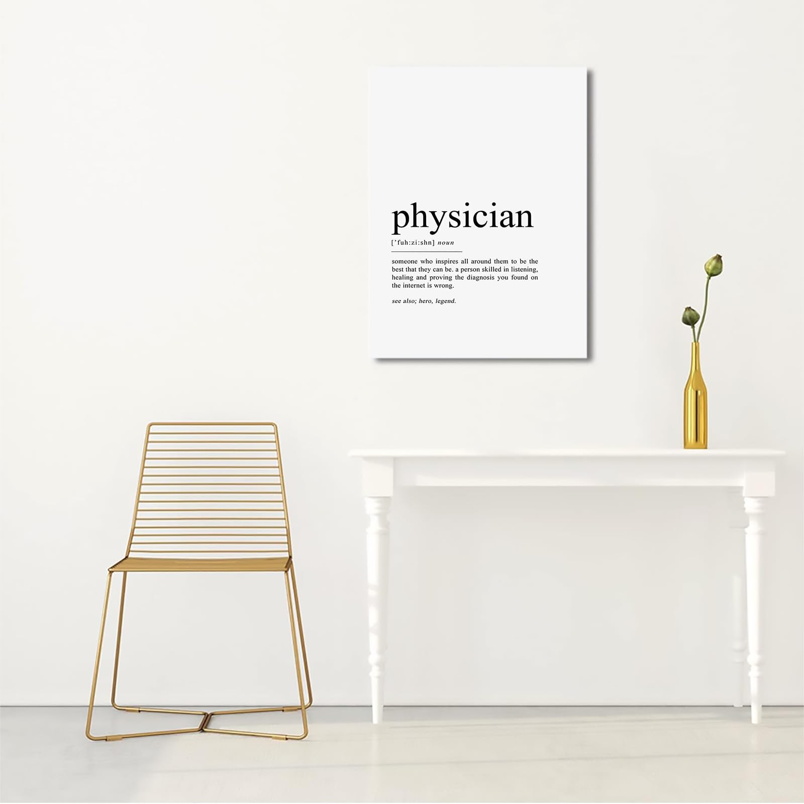Amazon.com: POLDE Mens Room Decor,Physician Definition Print