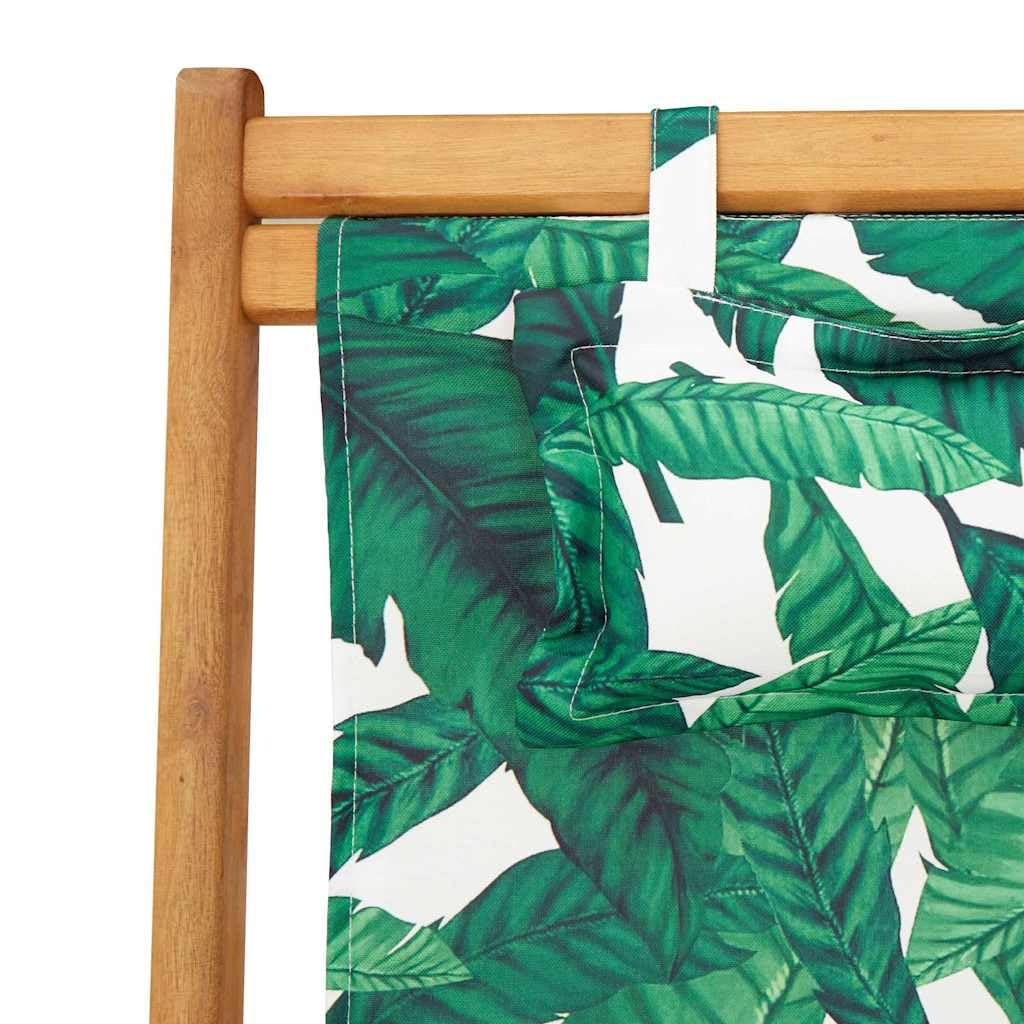 Silla de playa plegable de madera con marco de eucalipto macizo y tela transpirable, ajustable en 3 posiciones, cojín y reposabrazos, resistente hasta 110 kg.