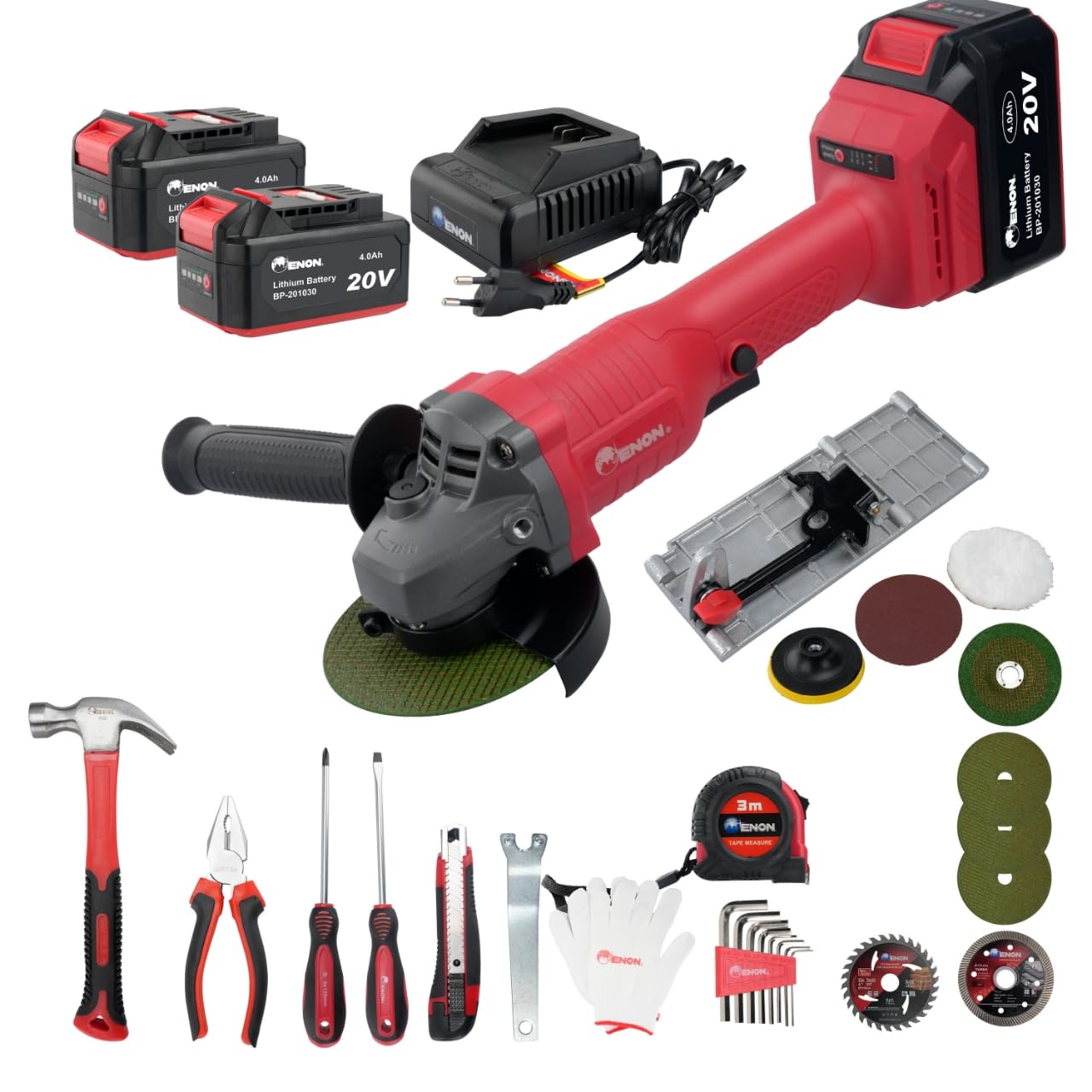 See full amazon price history chart for Enon Cordless Angle Grinder 700W | 20V Powerful Brushless Motor | 8800 RPM, 4Ah Battery & Charger | Grinding, Metal, Wood, Marble Cutting | Variable Speed Angle Grinder | 21 Pcs Accessories Kit Set Enon Cordless Angle Grinder 700W | 20V Powerful Brushless Motor | 8800 RPM, 4Ah Battery & Charger | Grinding, Metal, Wood, Marble Cutting | Variable Speed Angle Grinder | 21 Pcs Accessories Kit Set (B0CYN8DVLS) Amazon Price History, Amazon Price Tracker