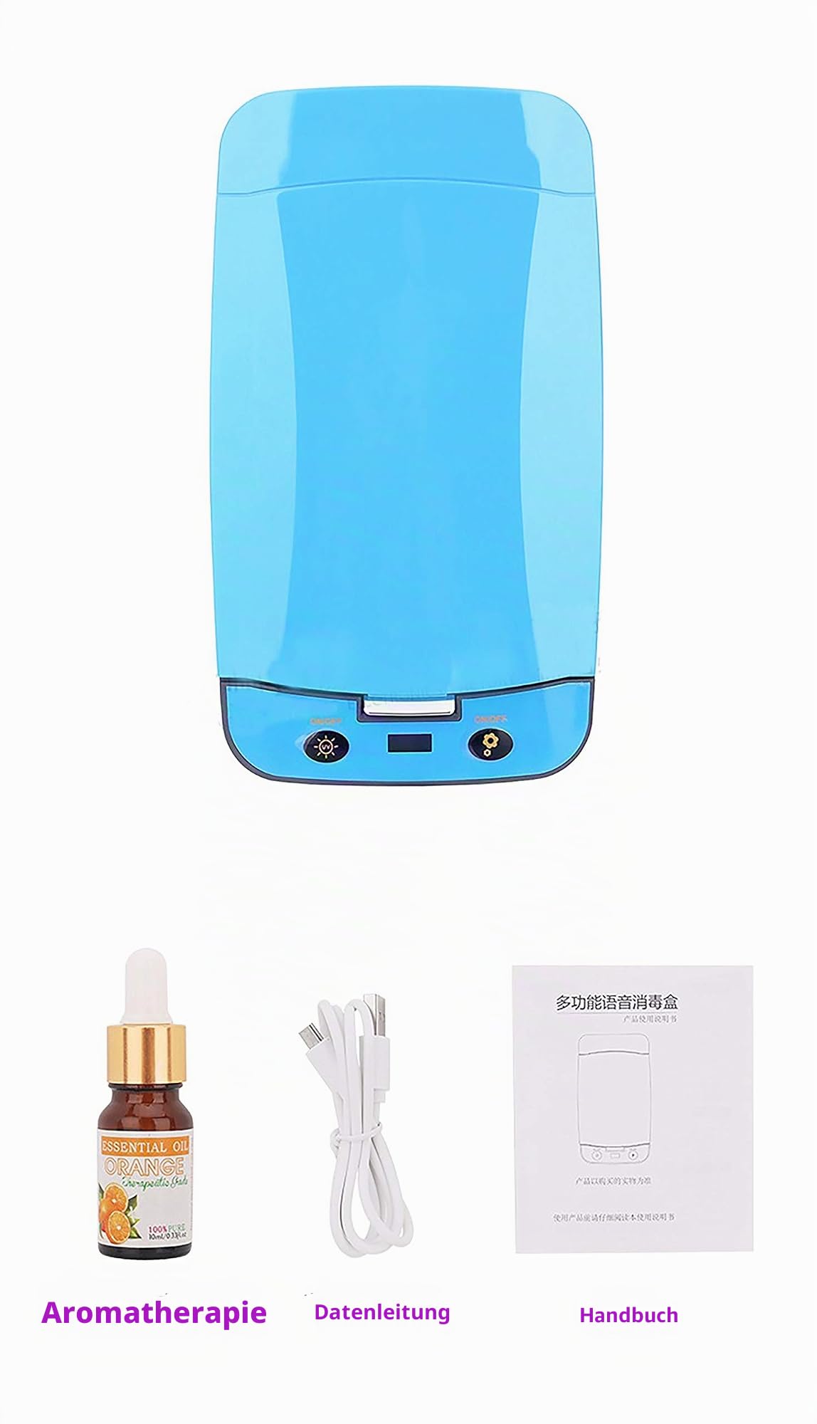 Multifunktionaler Handyreiniger UV Aromatherapie Handy Reinigungsbox Heim Voice Cleaner Elitzia ETGN043 (Weiß)
