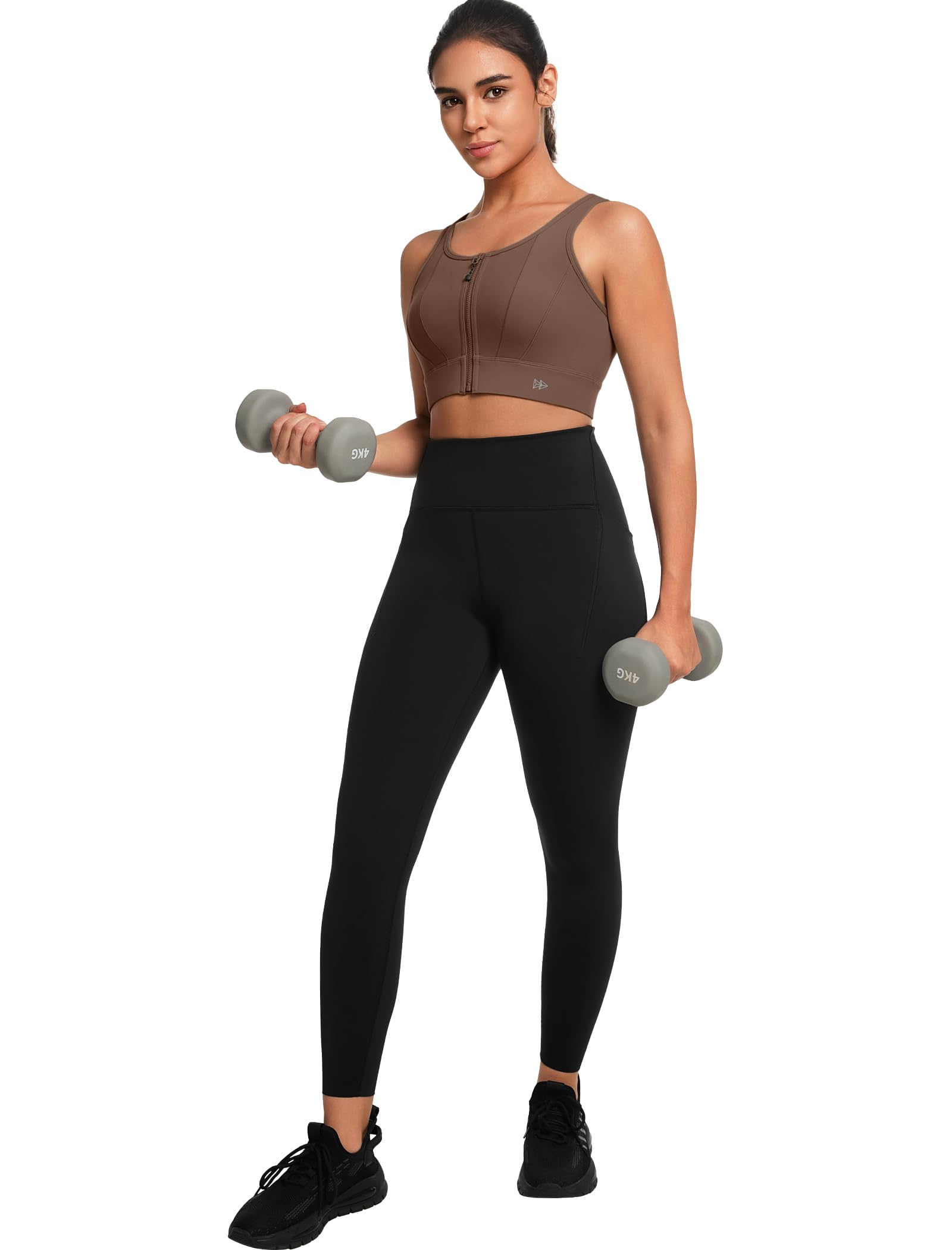 Yvette Reggiseno sportivo con chiusura frontale per le donne ad alto supporto grande busto di supporto reggiseno sportivo ad alto impatto per la corsa