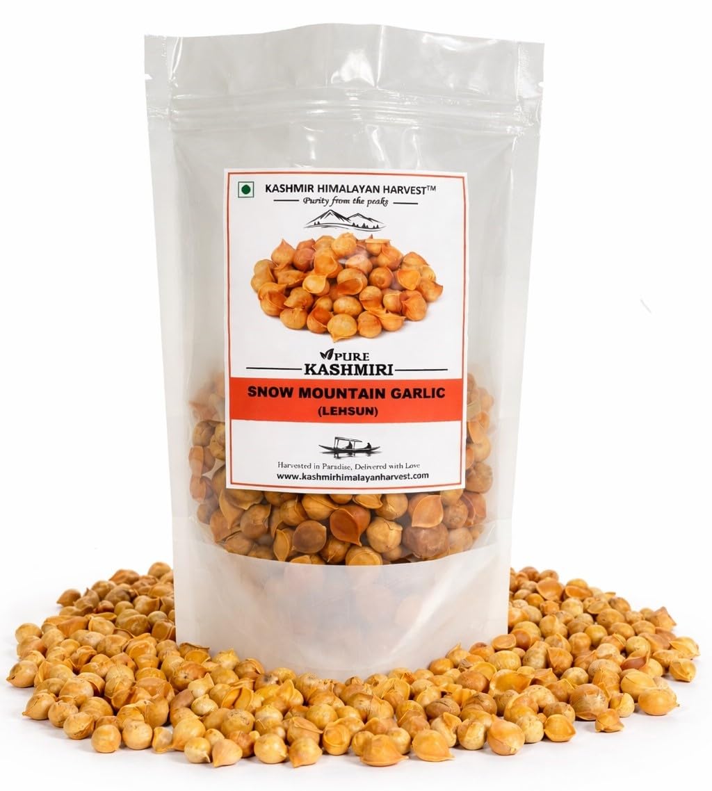 Kashmir Himalayan Harvest kashmiri Mountain Garlic Lehsun-200g | Snow Mountain Garlic | Premium Himalayan Single Clove | Pahadi Lehsun | 100% Natural | Direct From Kashmir-image-42