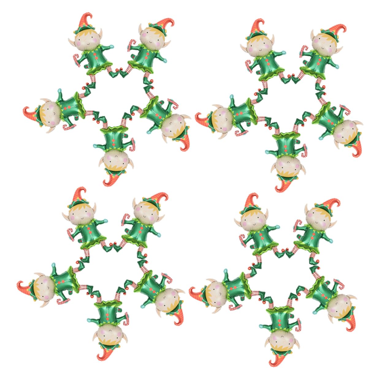 50pezzi Palloncini Sagomati Natalizi Decorazioni per Feste di Natale Palloncini in Lamina di Alluminio Articoli per Feste Decorazioni Gonfiabili Natalizi per Casa e Giardino