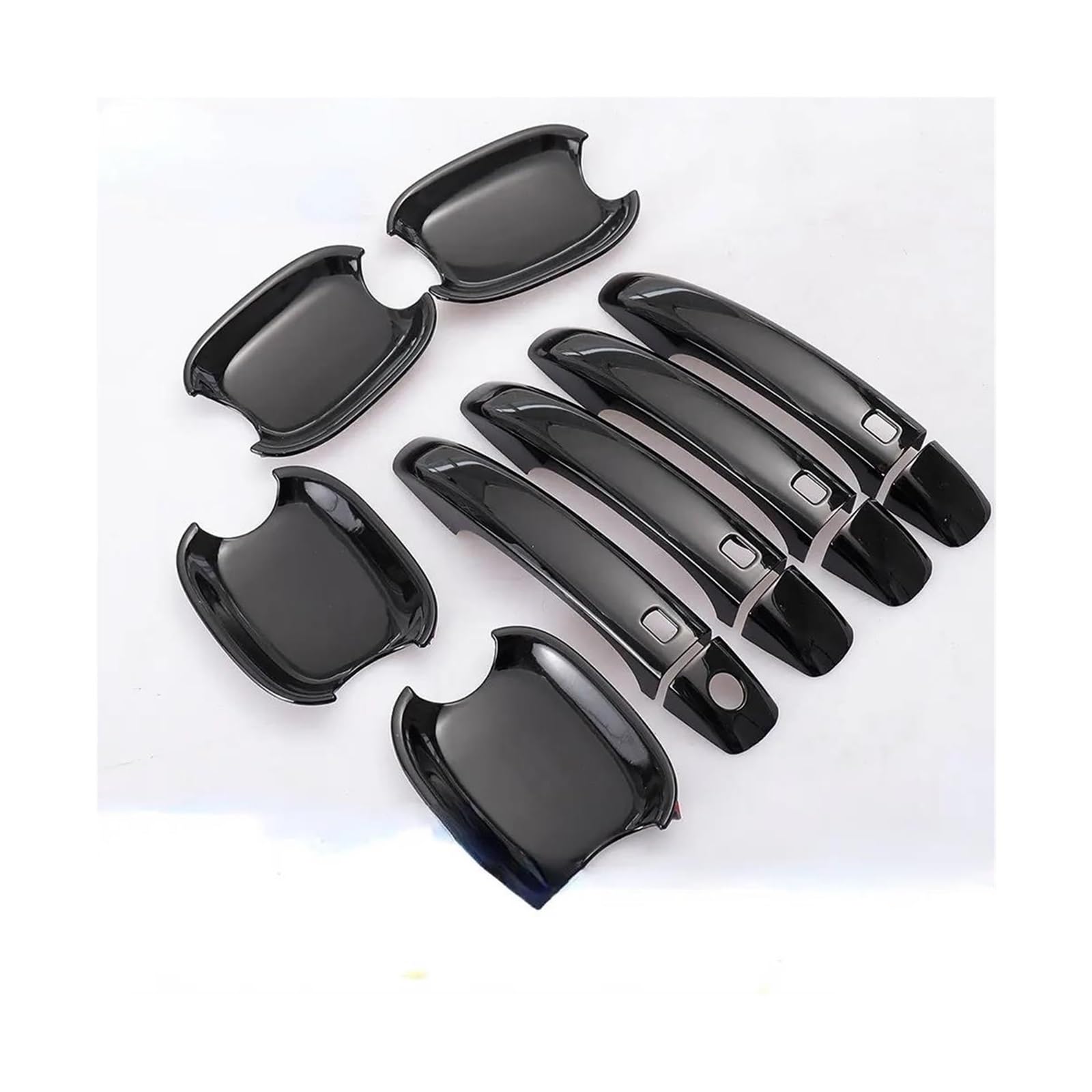 Hckclmbmzw Black C For A4 B8 2009-2016 Protective Cover Door Handle Outer Bowls Trim Car Assecories Styling Stickers Door Handle Cover(Black C)
