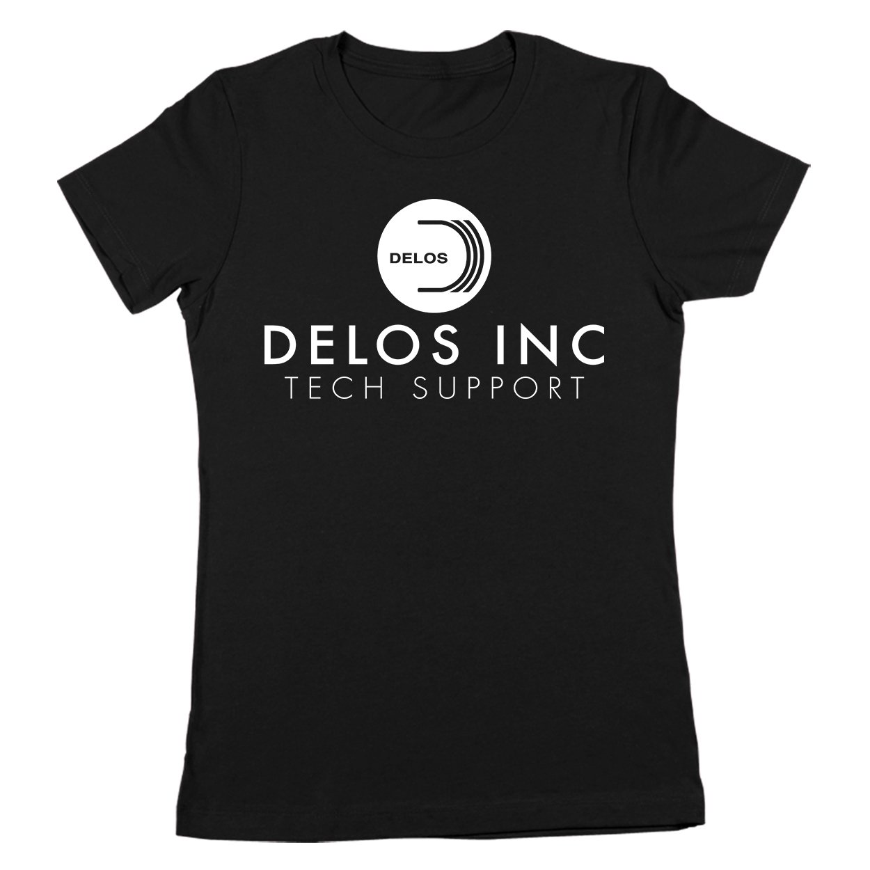 Delos Tech Support Funny Classic Cool Robot World Imaginary Show Humor Womens Shirt