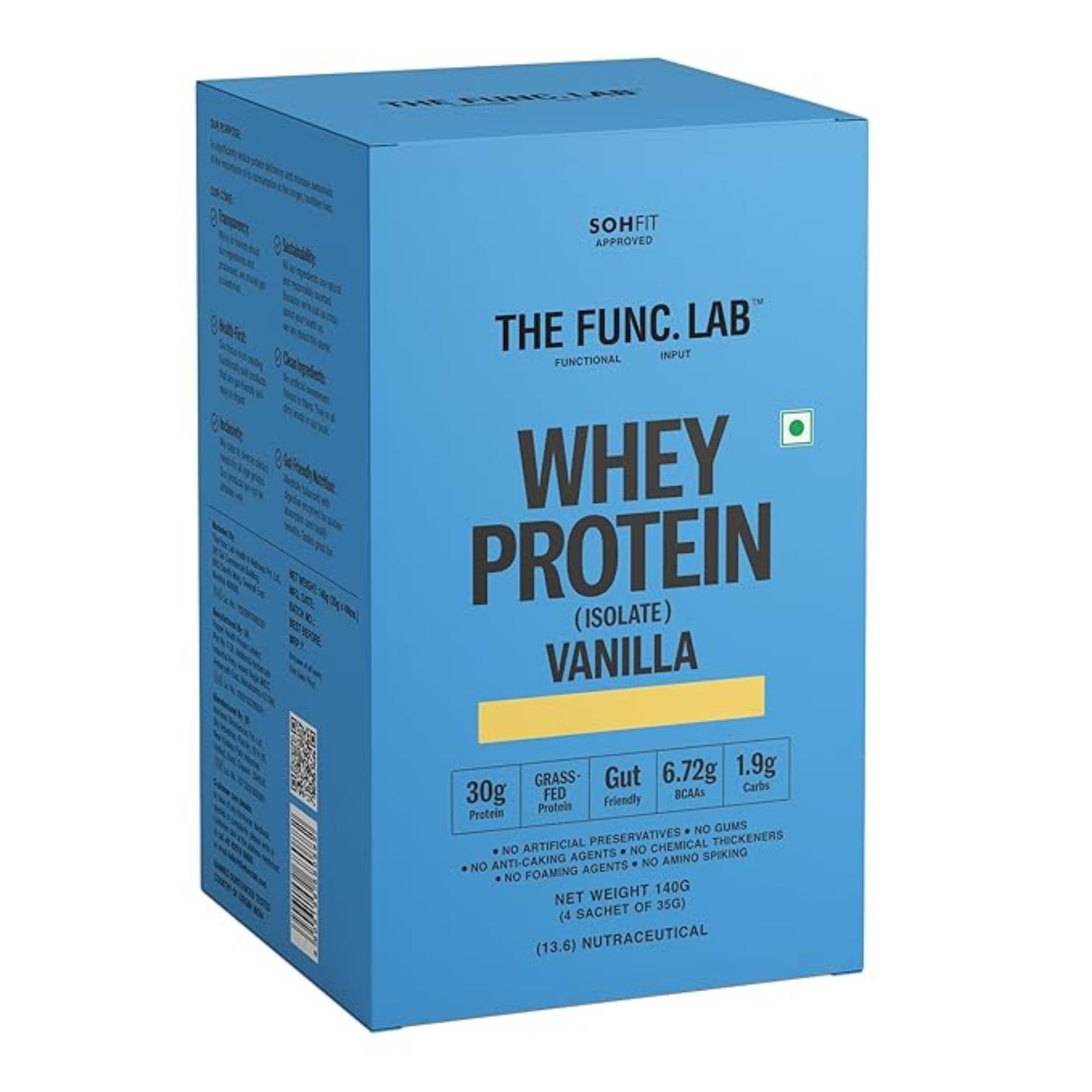 The Func. Lab Whey Protein Isolate - Dark Chocolate | 500g | Grass‑Fed, 28g Protein, 6.37g BCAA per Scoop | High Protein Supplement for Muscle Growth, Digestion and Absorption Support — Amazon image 26