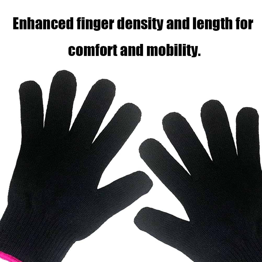 2 gants professionnels résistants à la chaleur pour la coiffure Gants résistants à la chaleur pour les fers à friser, à lisser et à boucler