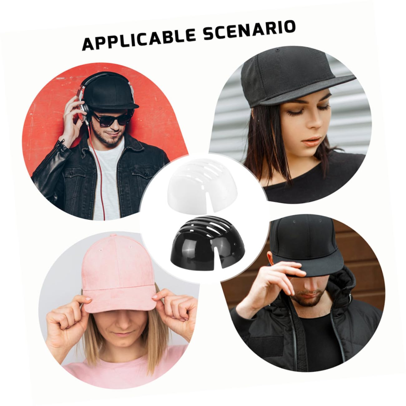 Uonlytech Schutzhelm kopfschutz sicherheitsmütze Hats kloburste Sicherheitsstoßkappeneinlagen Sicherheitshuteinlagen Baseball-Helm Hüte Hutformeinsatz Schutzeinlagen für Kappen Sport