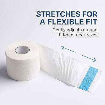 White Haircutting Strips Hairdressing Stretchy Neck Band Neck Paper Tissue Hair Removal Waxing Strips for Barber Shop Hair Cutting Styling Salon Accessories Supplies