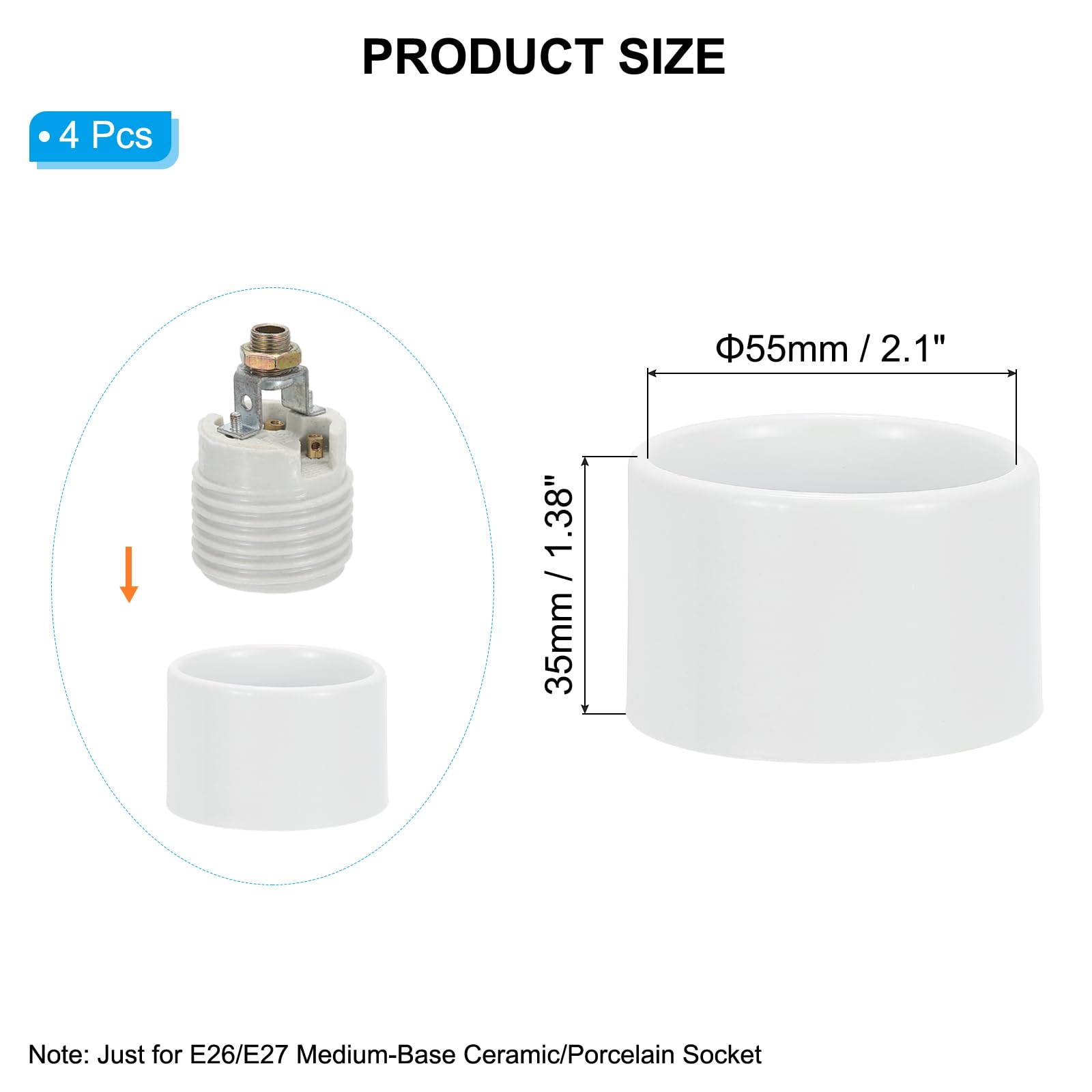 PATIKIL Light Socket Shade Ring - Image 2