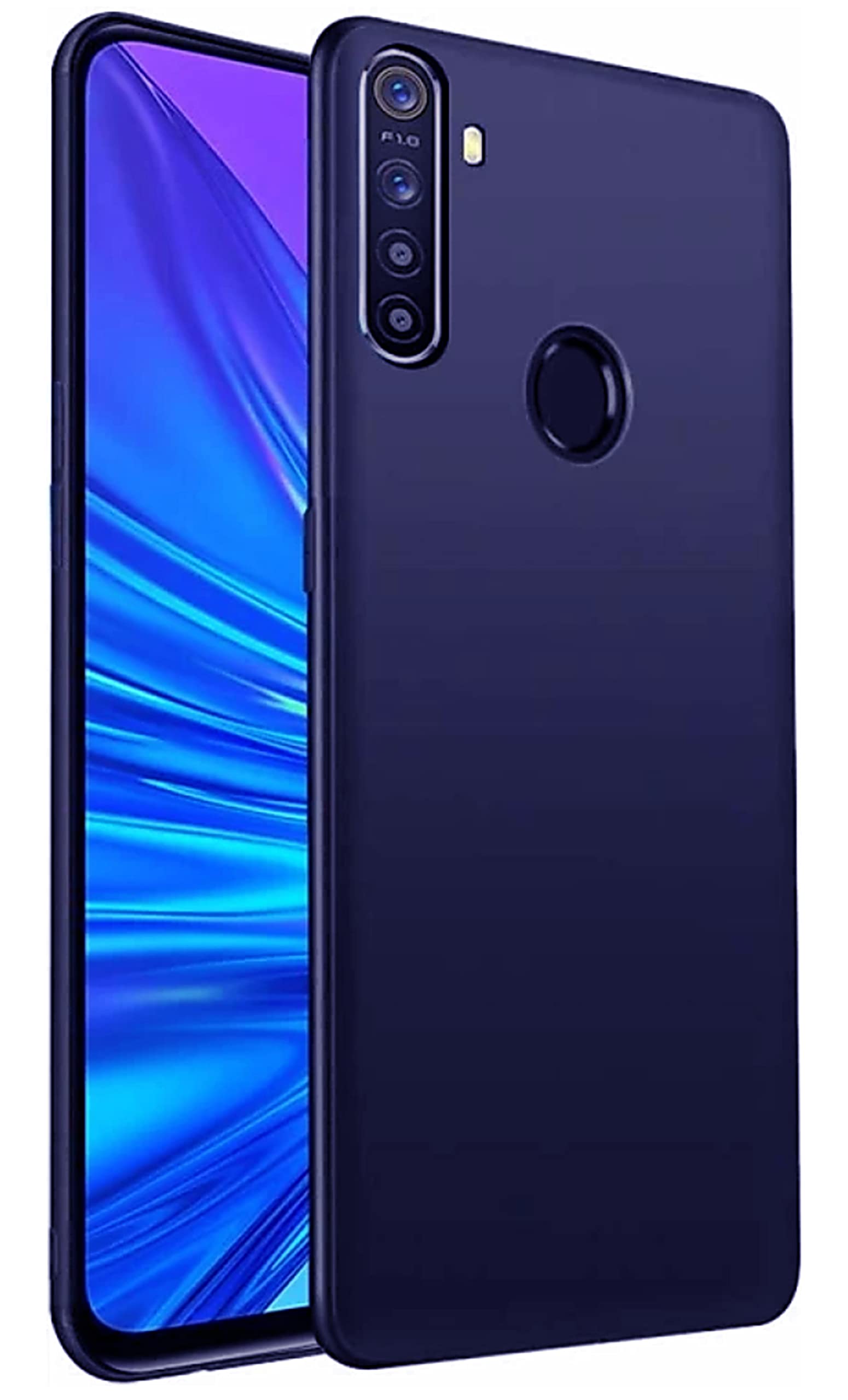Soft Touch with Strong Protection Stylish Back Cover for Realme 5 (Camera Bump Protection | Silicon | Blue)-picture-21