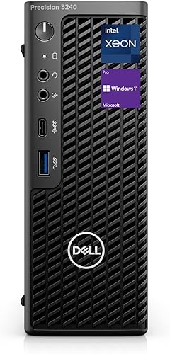 Dell Precision 3000 Series T3240 - Estación de trabajo compacta, Intel Xeon W-1250, 32 GB de RAM, 1 TB PCIe SSD + 2 TB HDD, KB y mouse con cable,