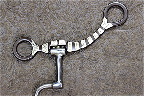 HILASON Ah306 Antique Brown Horse Bit Correction Mouth W/Copper Inlay