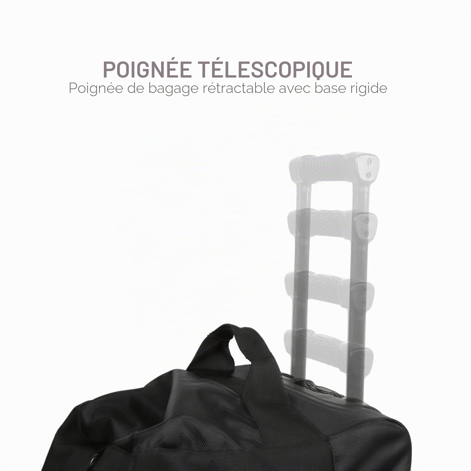 Lifeventure Expedition Sac de Sport avec roulettes Robustes Capacité 100 l avec poignée télescopique et Base Rigide, Noir, 100 Litre, Sac de Sport à roulettes avec Base Rigide