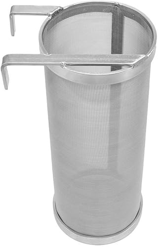 Colador de filtro de lúpulo de 4 x 10 pulgadas, malla de 300 micras, de acero inoxidable para cerveza casera