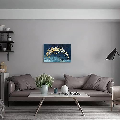 Miniatura 553 de Lienzo artístico para pared, pinturas de arte abstracto, fantasía azul, grafiti colorido sobre fondo blanco; decoración artística moderna para sala