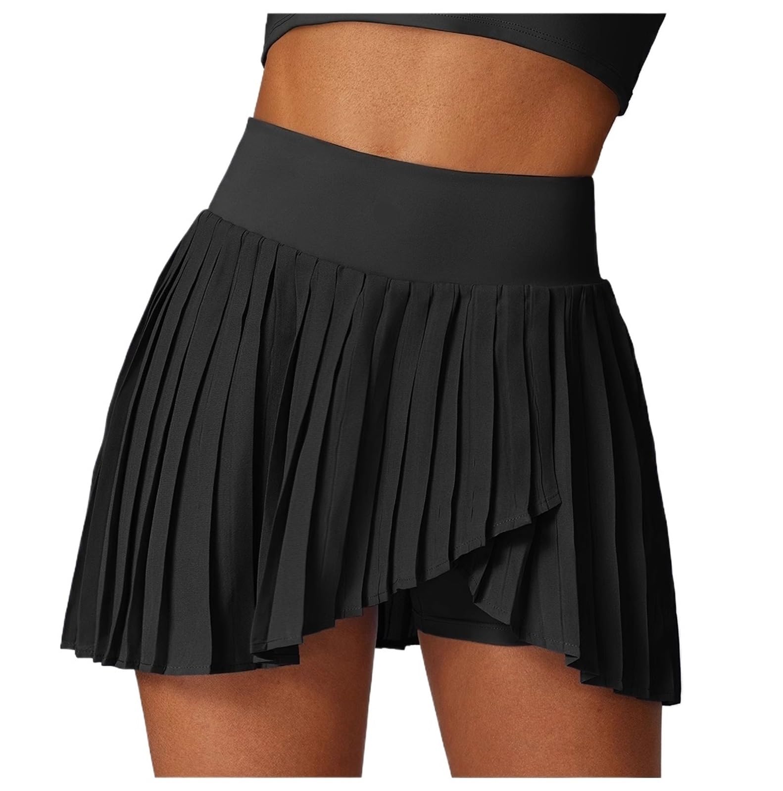 Damen Faltenrock Tennis Sommer Weiß Frauen Tennis Vielseitig Yoga Plissee Rock Fitness Laufen Atmungsaktive A-Linie Golf Rock Hosen