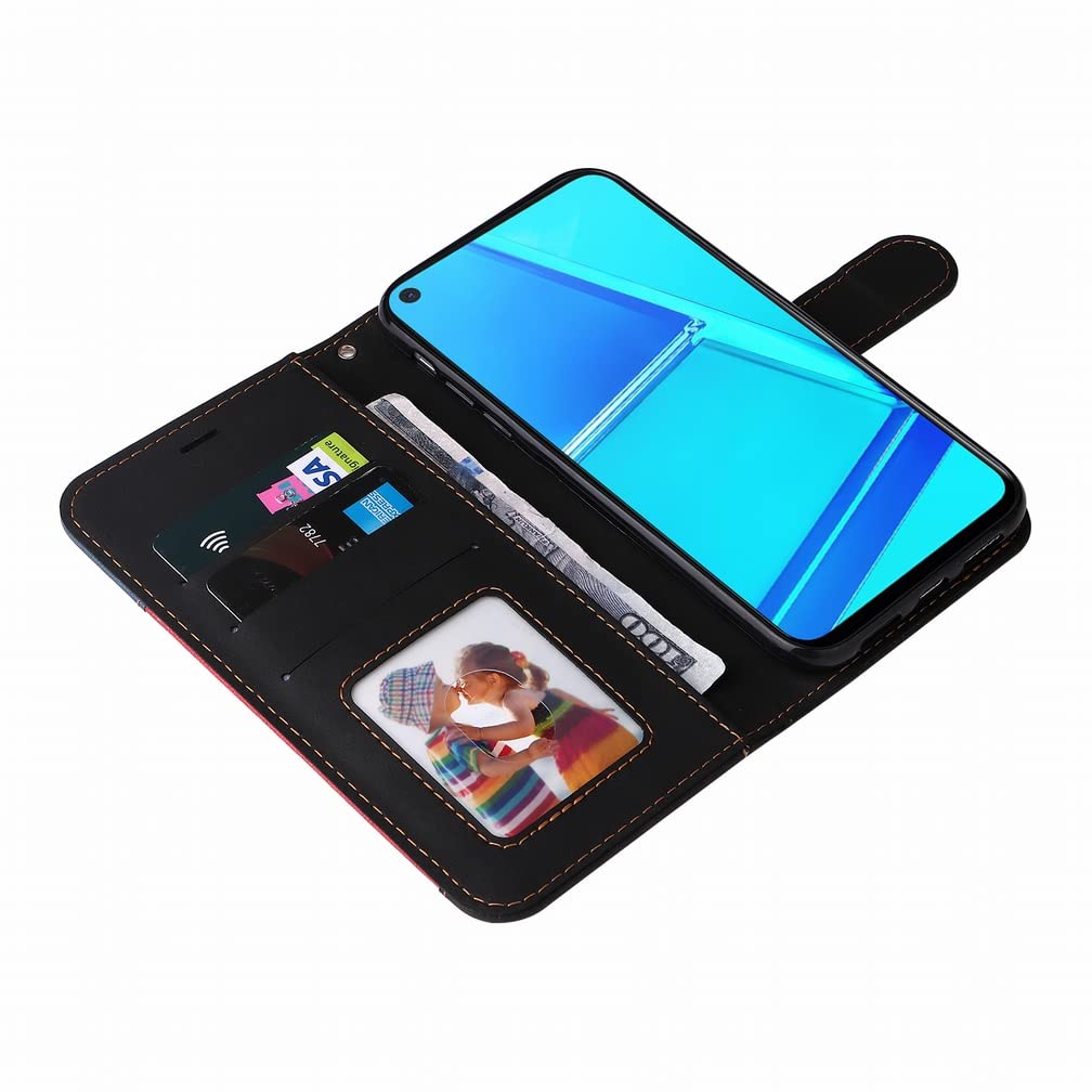 Custodia Oppo A52 Portafoglio In Pelle PU Con Stampo 3D Farfalla Viola – Morbida TPU Interna – Slot Carte E Chiusura Magnetica