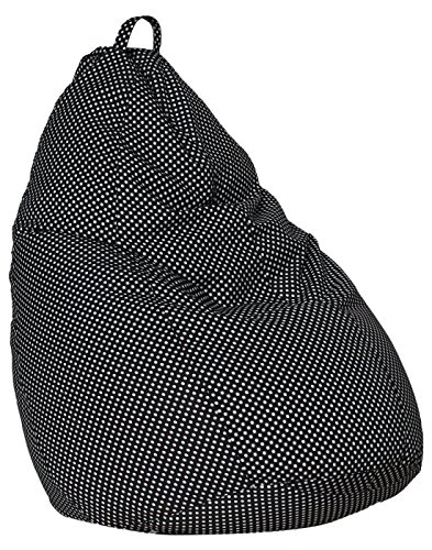 Image of Sattva Classic Polka Party XXXL Bean Bag Cover Without Beans - Black Polka