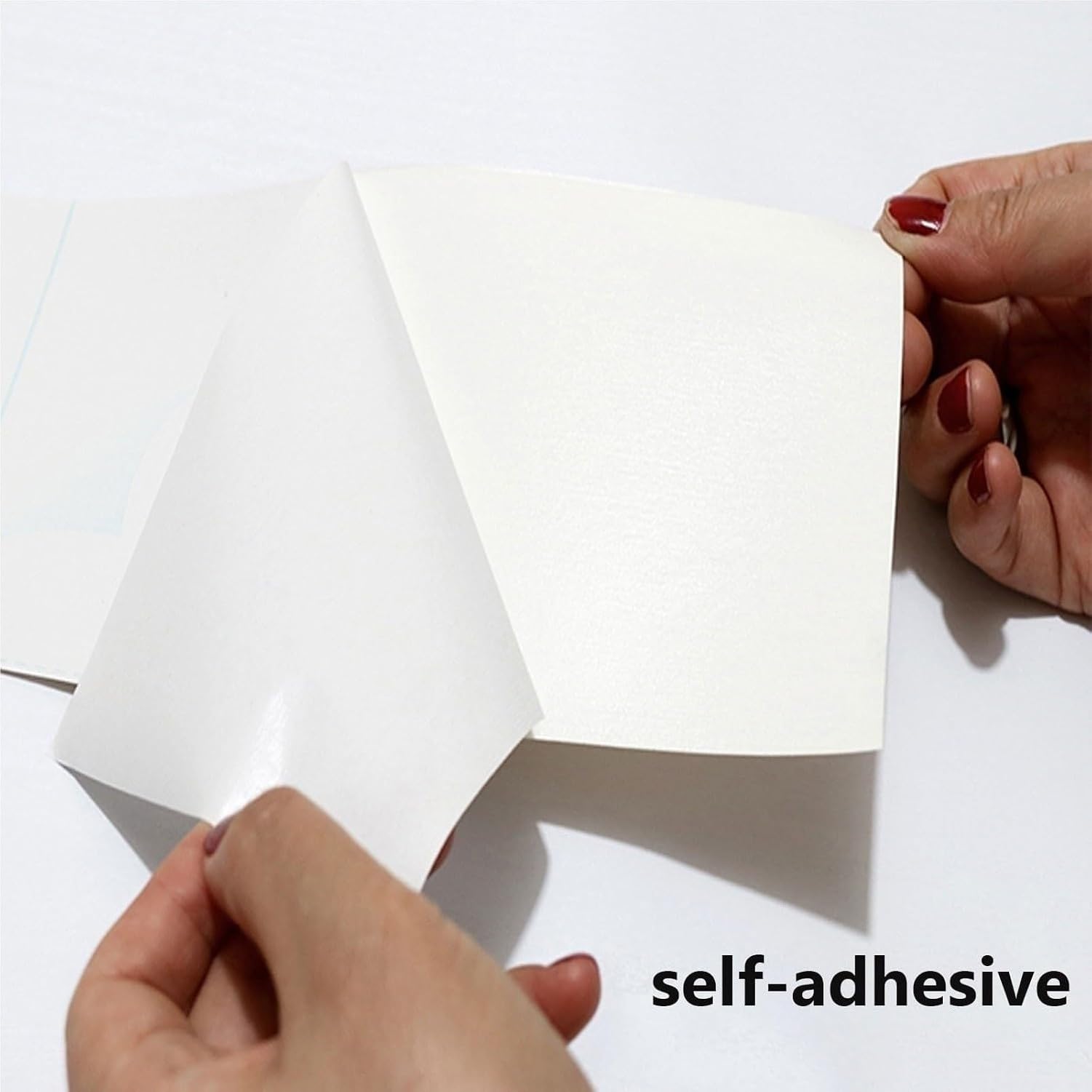 Cinta de PVC adhesiva para bordes de zócalo y, Blanco brillante, 1 x 15 cm