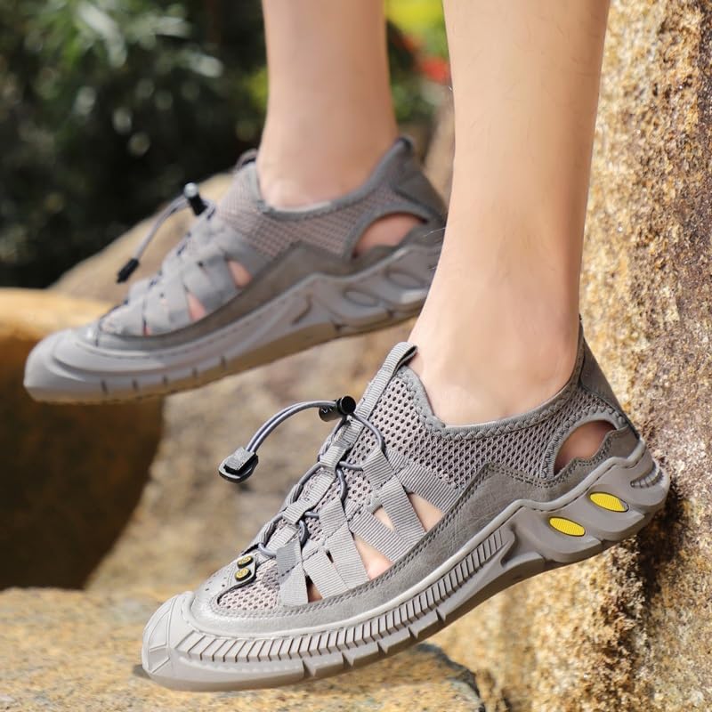 Men Sandals Comfortable Soft Men's Shoes Outdoor Handmade Casual Beach Sandals Wading Sneakers3