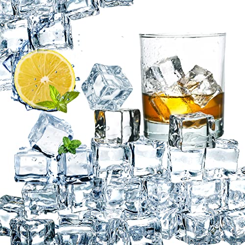Hacaroa 150 Pack Clear Fake Ice Cubes