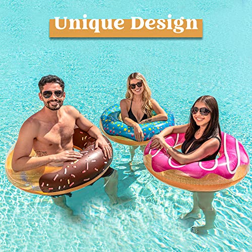 Joyin 40063 Donut Pool Float With Glitters 32.5 Inch (3 Pack), Funny Tube Toys thumb #1