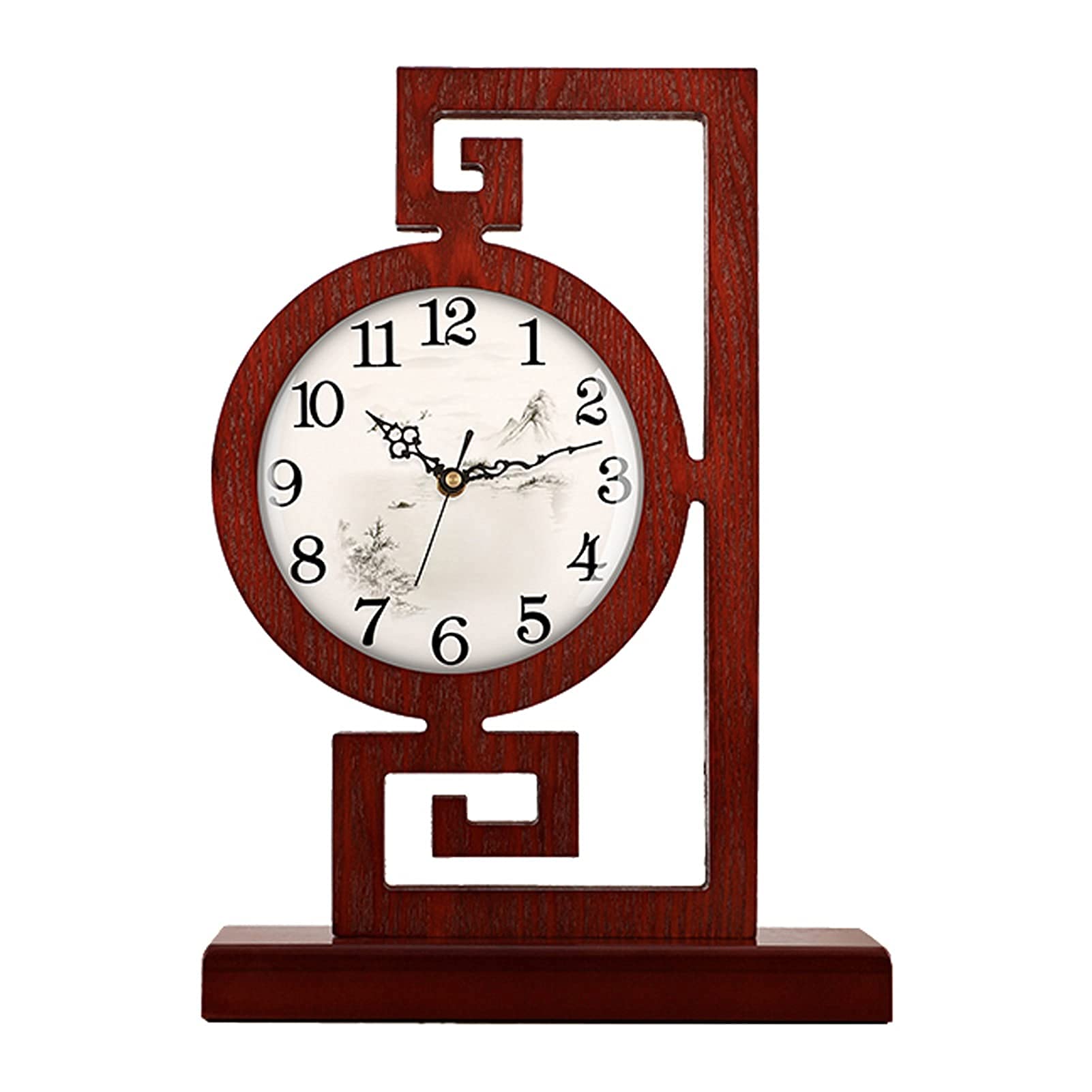 Relojes de escritorio de madera grandes y reloj de mesa para sala de estar
