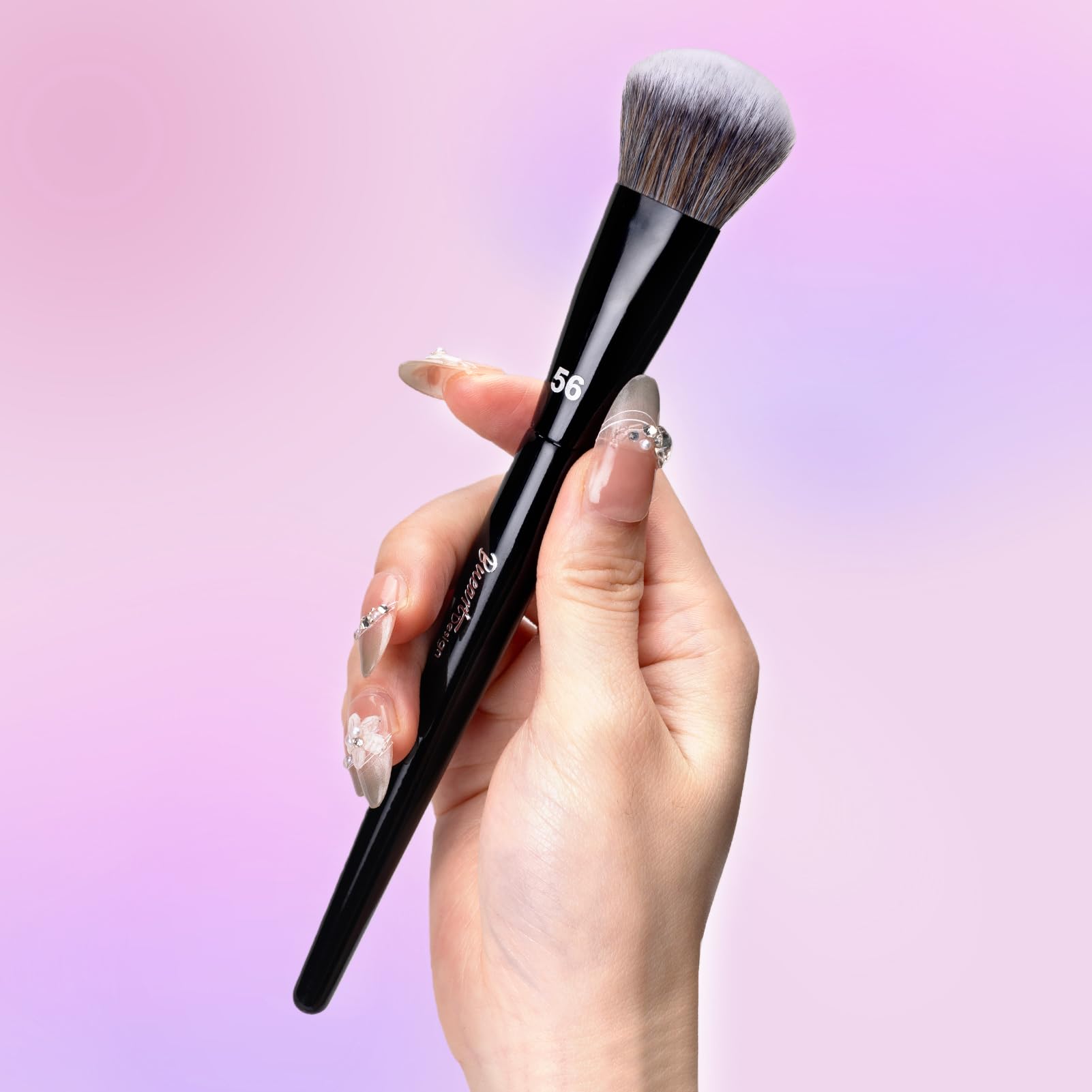 Bueart Design Pro Flawless Pinceau de maquillage aérographe 56 | Poils ultra doux et denses pour liquide, crème, fond de teint, poudre, blush