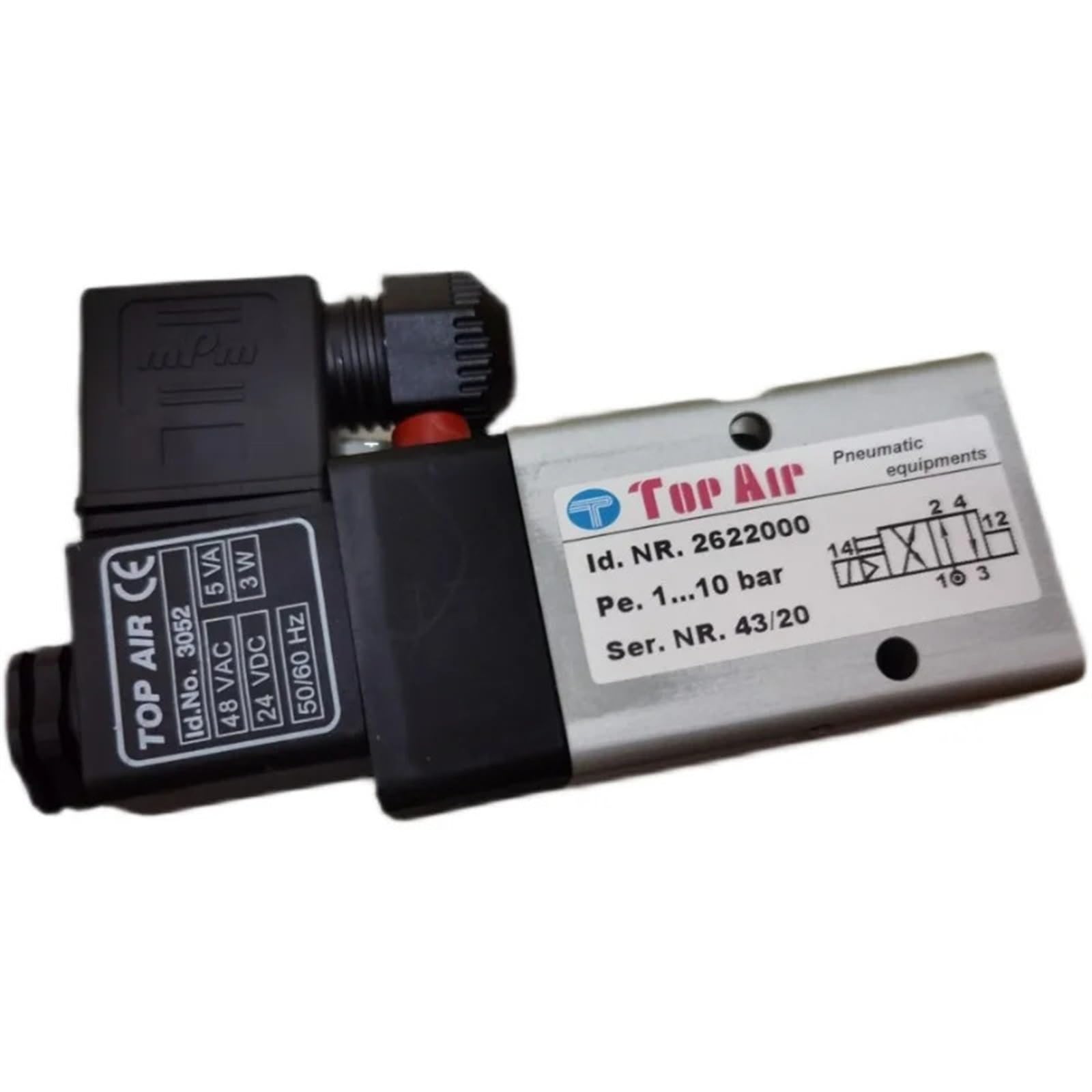 Huuoqiwy 2622000 2622020 1-10Bar 220Vac 110Vac 24Vdc Pneumatic Solenoid Valve(,24Vdc)