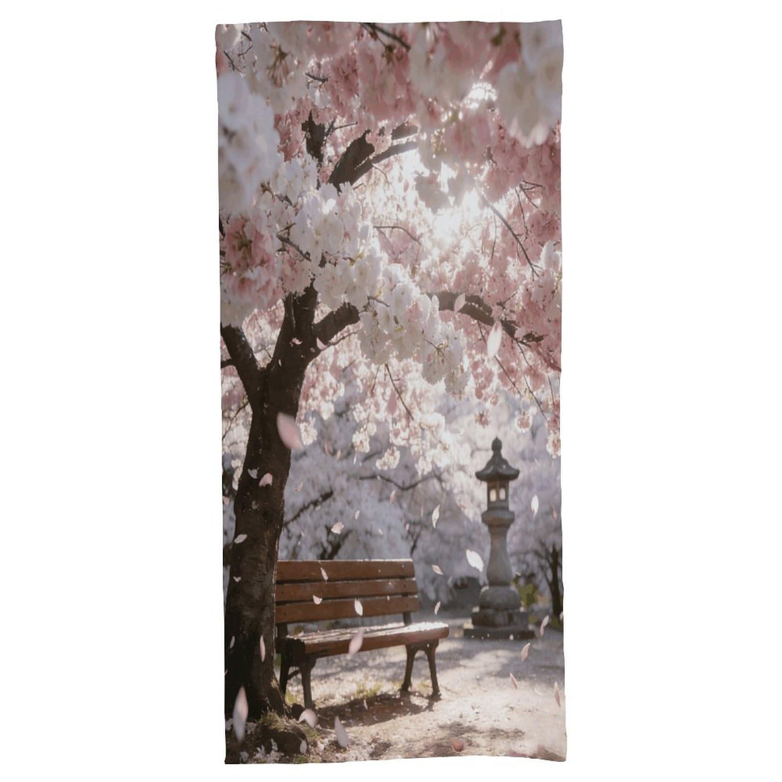 Fodpand Style Japanese Sakura Bath Towel, Highly Absorbent & Quick Drying Beach Towel, Compact & Lightweight Pool Towel For Bathroom, Beach, Pool, Gym, Spa, And Hotel Use