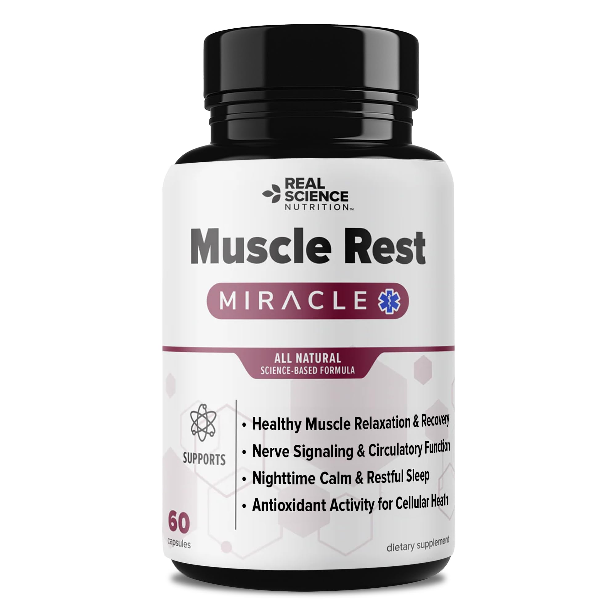 Real Science Nutrition Suplemento de Óxido Nítrico com 500 mg de Vinitrox e 300 mg de GABA, 60 cápsulas