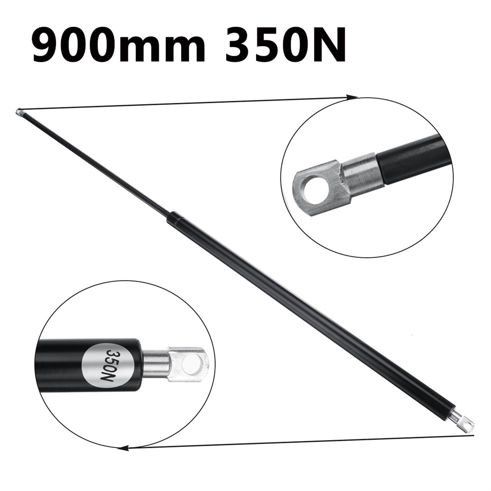 Weich Offen 2 stücke 900mm Wohnmobil Bett Fenster Gasfeder Bus Wohnwagen Auto Gasdruckfeder 350-750N Schranktür Edelstahl Gasfeder Scharnier Schwer Konsole (Color : 350N)