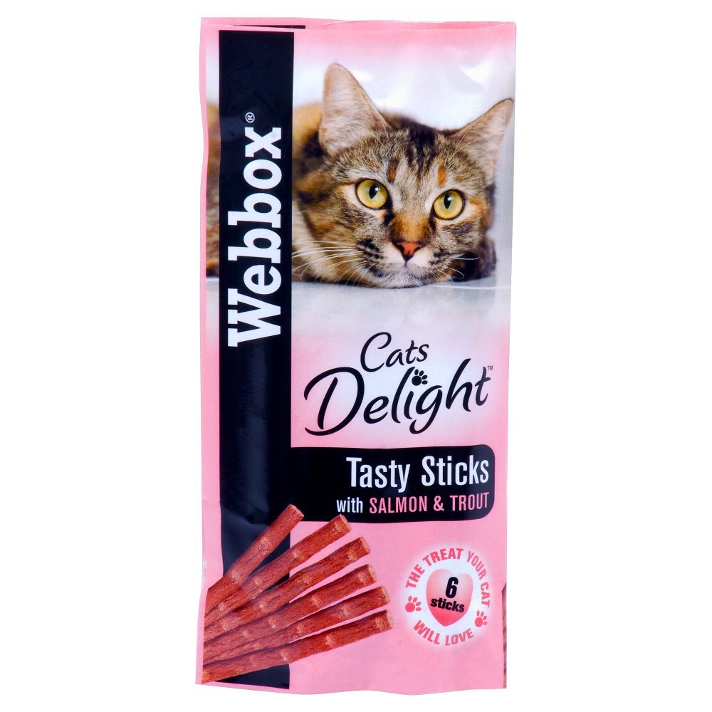 WebboxSemi-Moist Tasty Sticks with Salmon & Trout, 6 each