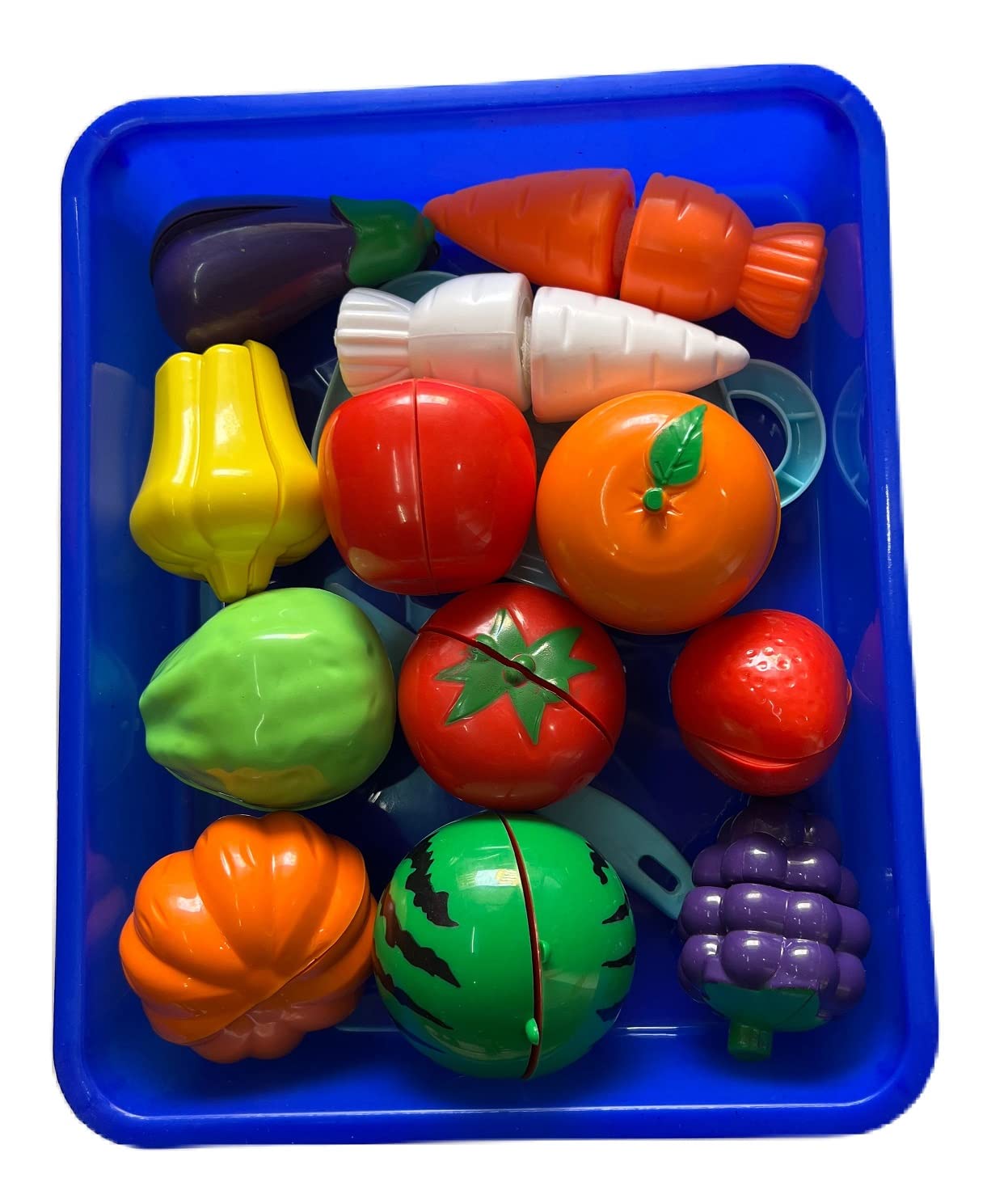 PLUSPOINT 14 PCS Cutting Play Food with Tray Toy for Kids Kitchen, Pretend Fruit &Vegetables Accessories Has 6 Fruits, 6 Vegetables,1 Board,1 Knife for Girls and Boys (Fruit Cut with Serving Tray) (B08FR625S5) Amazon Price History, Amazon Price Tracker