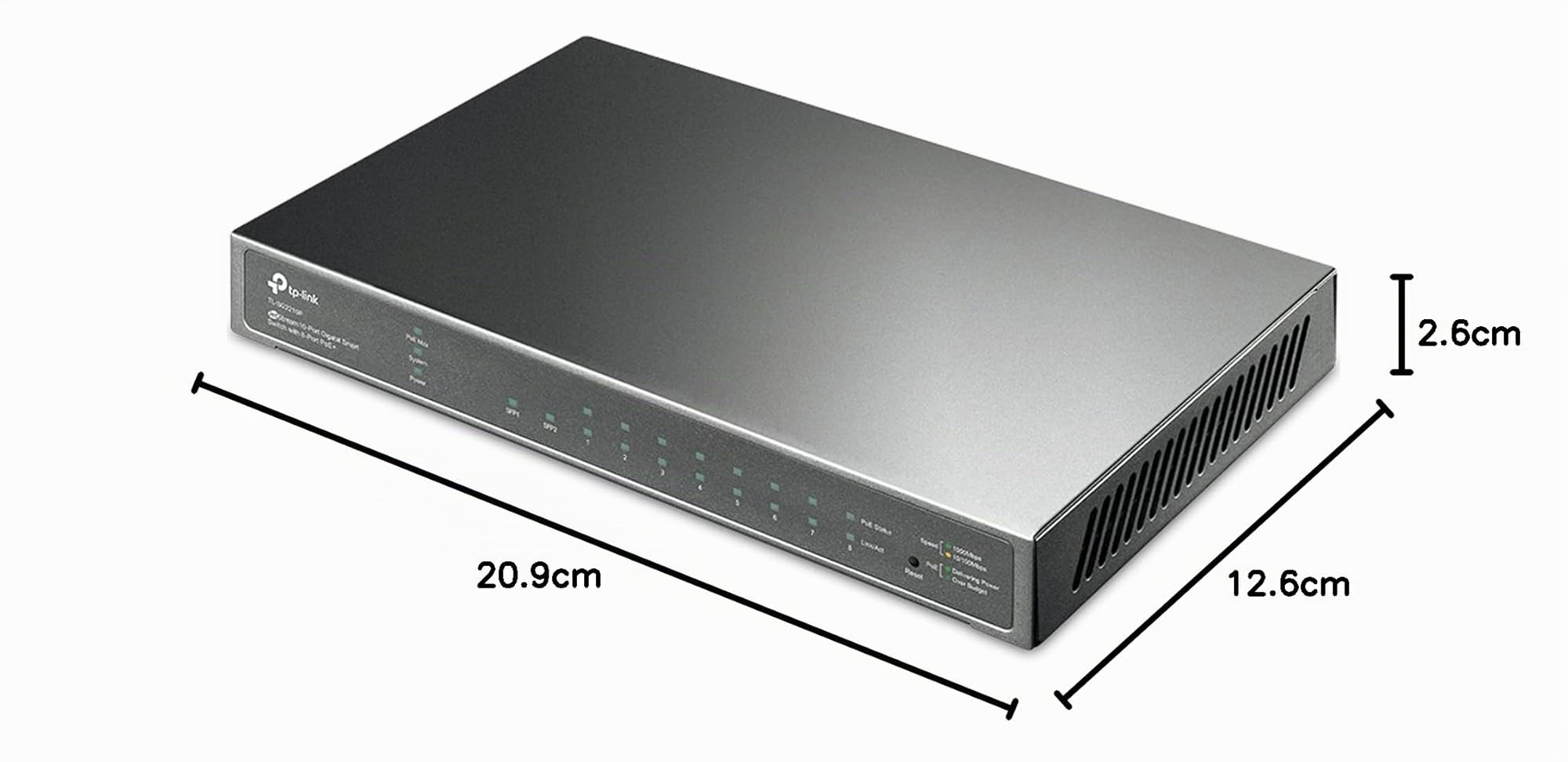TP-Link Omada TL-SG2210P Switch PoE 9 ports Gigabit avec 1 port SFP dont 8 ports PoE+, alimentation totale de 63W