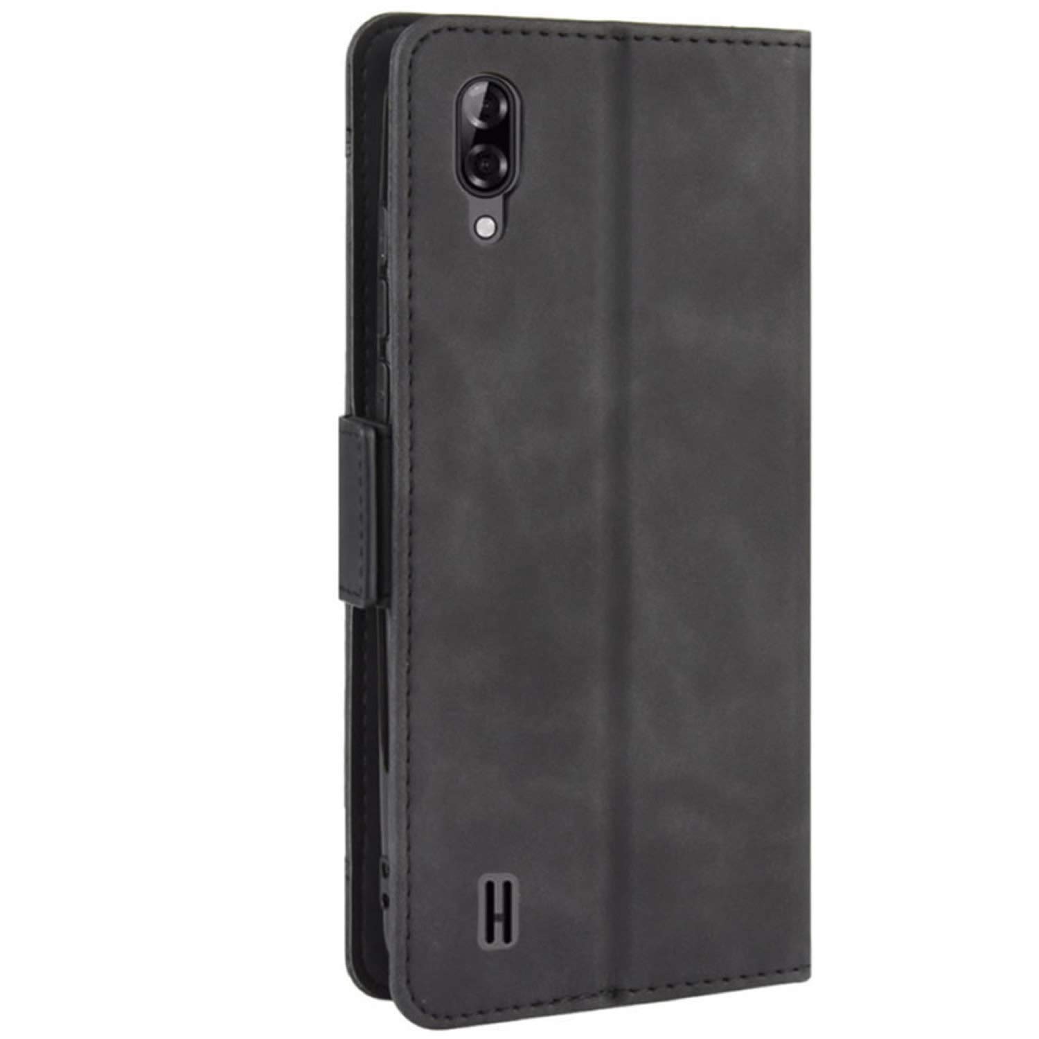 HualuBro Cover per Blackview A60, Flip Cover a Libro in Premium PU Pelle Magnetica Antiurto Case Portafoglio Custodia per Blackview A60 2019 Cover - Nero
