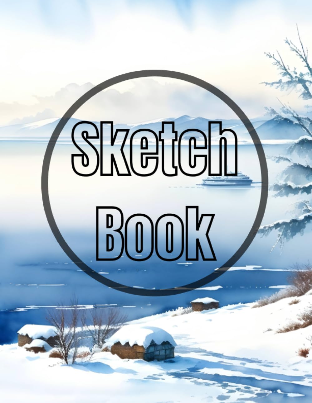Sketch Book: Premium watercolor winter sea design cover page Sketchbook Blank Paper Pad 8.5" x 11" - sketchbook 120 Pages Blank Paper Book For ... Unlined Journal Soft Cover sketchbooks