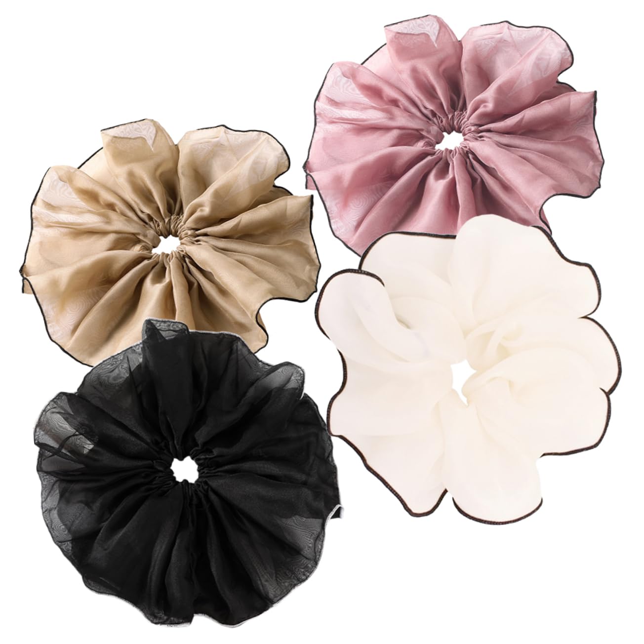 Beavorty 3 Set Di Elastici Per Per Donne Fasce Per Elasticizzate Grandi Scrunchies Per Fermagli Per Per Ragazze Fermacoda Di Cavallo 4 Pezzi*3