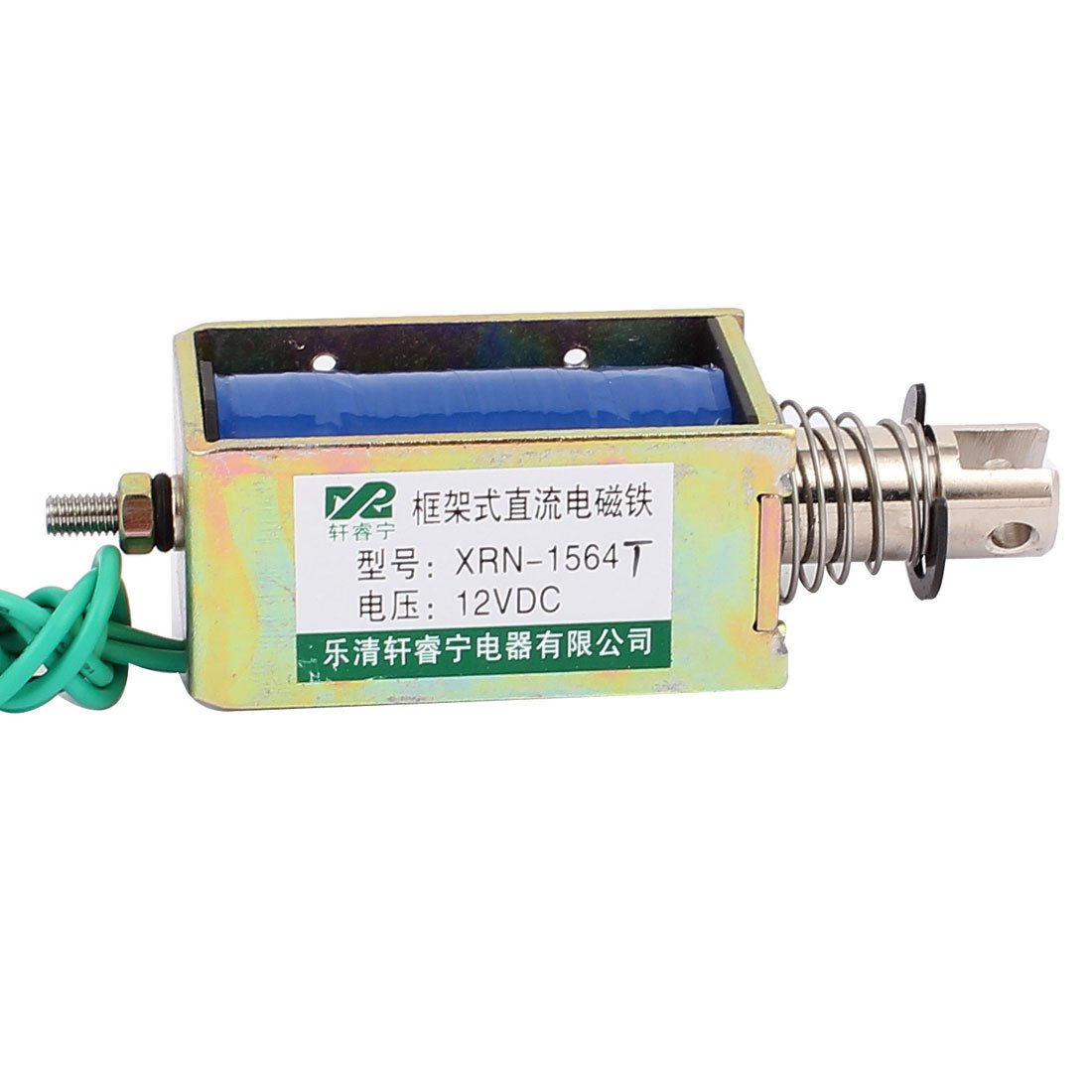 PATIKIL Spingi Tiri Attuatore 10mm 12V Blu/Bronzo Tono/Argento Tono Verde