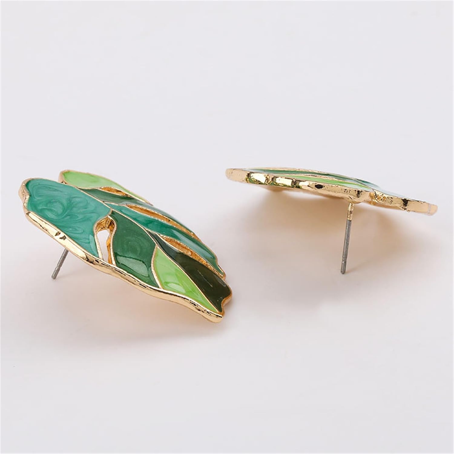 MALOYANVE Palm Leaf Stud Earrings for Women African Natural Enamel Monstera Colorful Leaf Elegant Funny Statement Plant Pendant Earrings Accessories Jewelry Gifts - Image 4