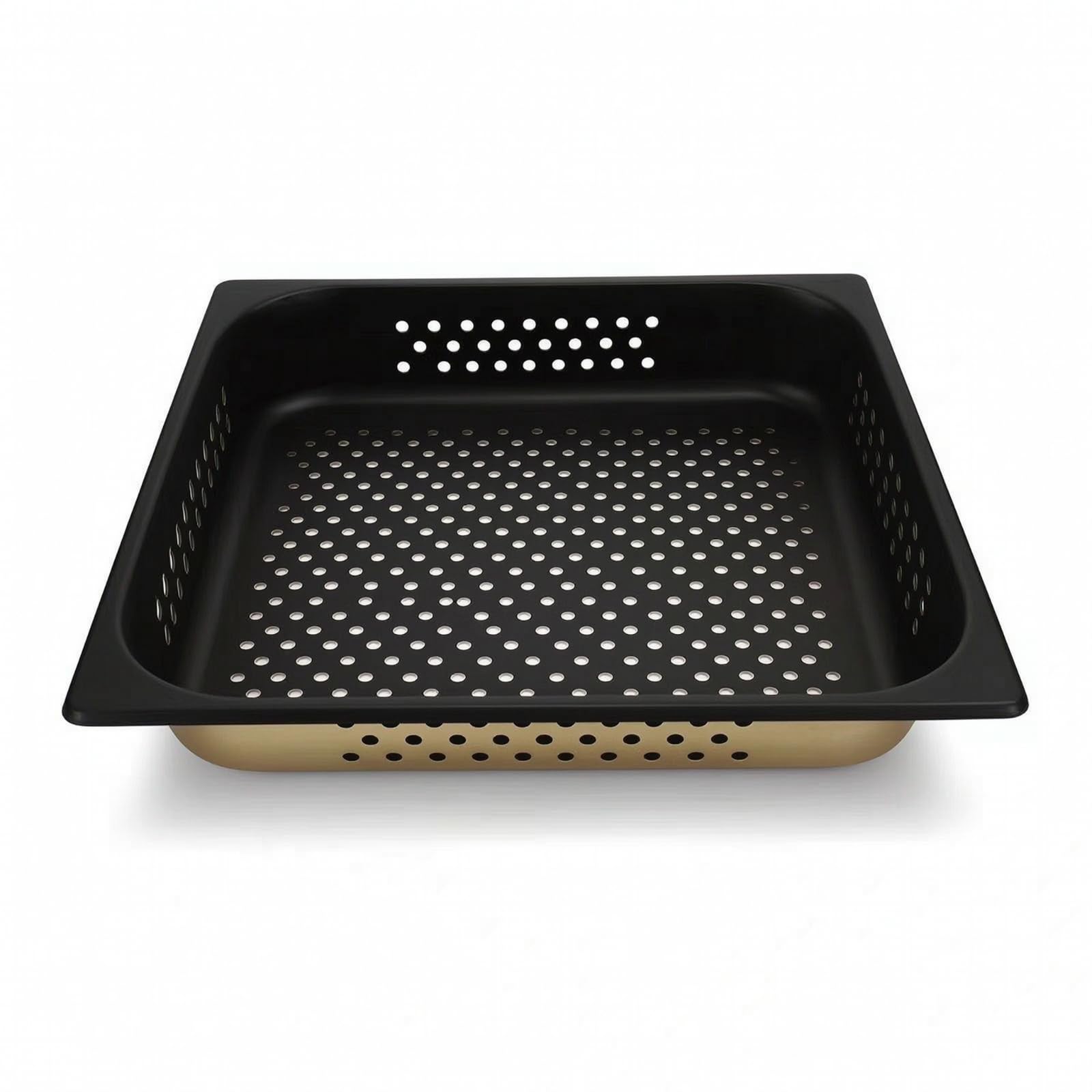 Blech 2/3 Backblech Antihaft Kombidämpfer-Blech Stabil Backblech mit Antihaftbeschichtung für Gastronomen, Bäcker, Großküche, 354x325x65mm, Antihaft-Lochblech