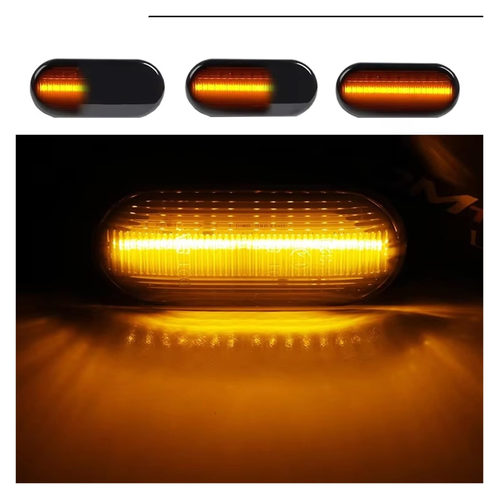 Recambio Intermitente Para SEAT Para Ibiza Para 6L Para Córdoba Para Toledo Para Leon 1993 1994 1995-2008 LED Indicador Lateral Dinámico Señal Giro(Smoked No Dynamic)