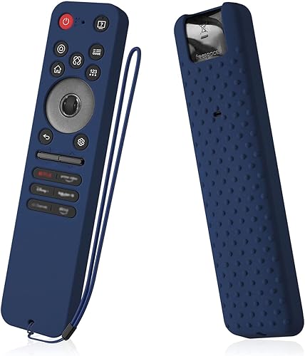 Funda de silicona con control remoto para LG MR25GA, compatible con televisores inteligentes LG OLED 2025 C5, B5, G5, M5, con cordón (azul oscuro)