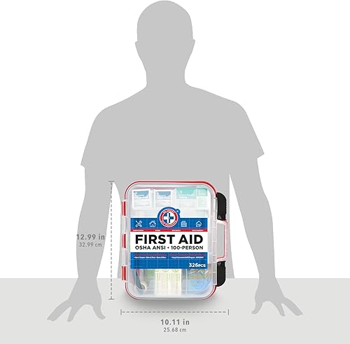Miniatura 7 de Kit de primeros auxilios duro estuche rojo 326piezas Supera OSHA y ANSI Directrices