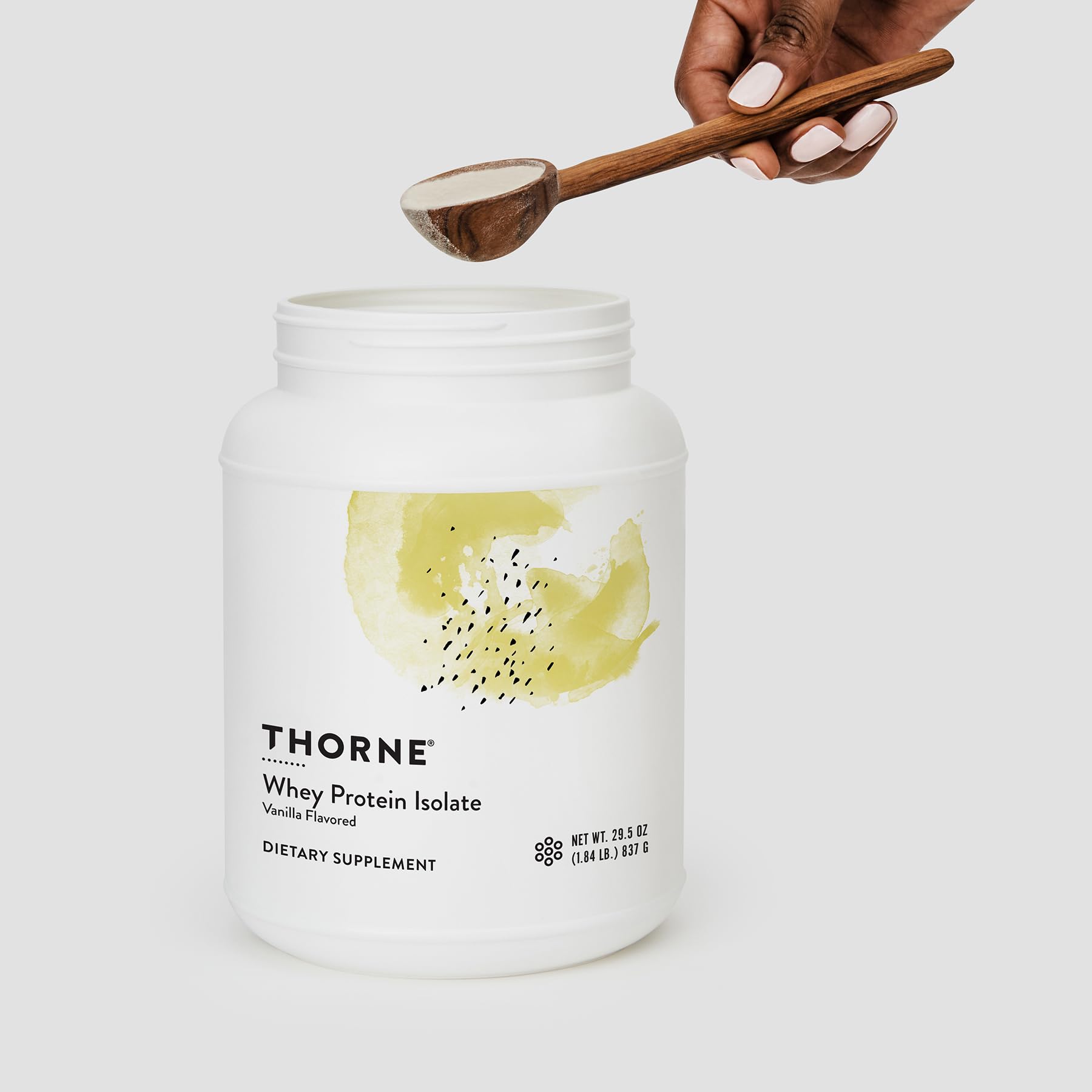 THORNE - Whey Protein Isolate - 21 Grams of Easy-to-Digest Whey Protein Powder - NSF Certified for Sport - Vanilla - 29.5 Ounces - 30 Servings